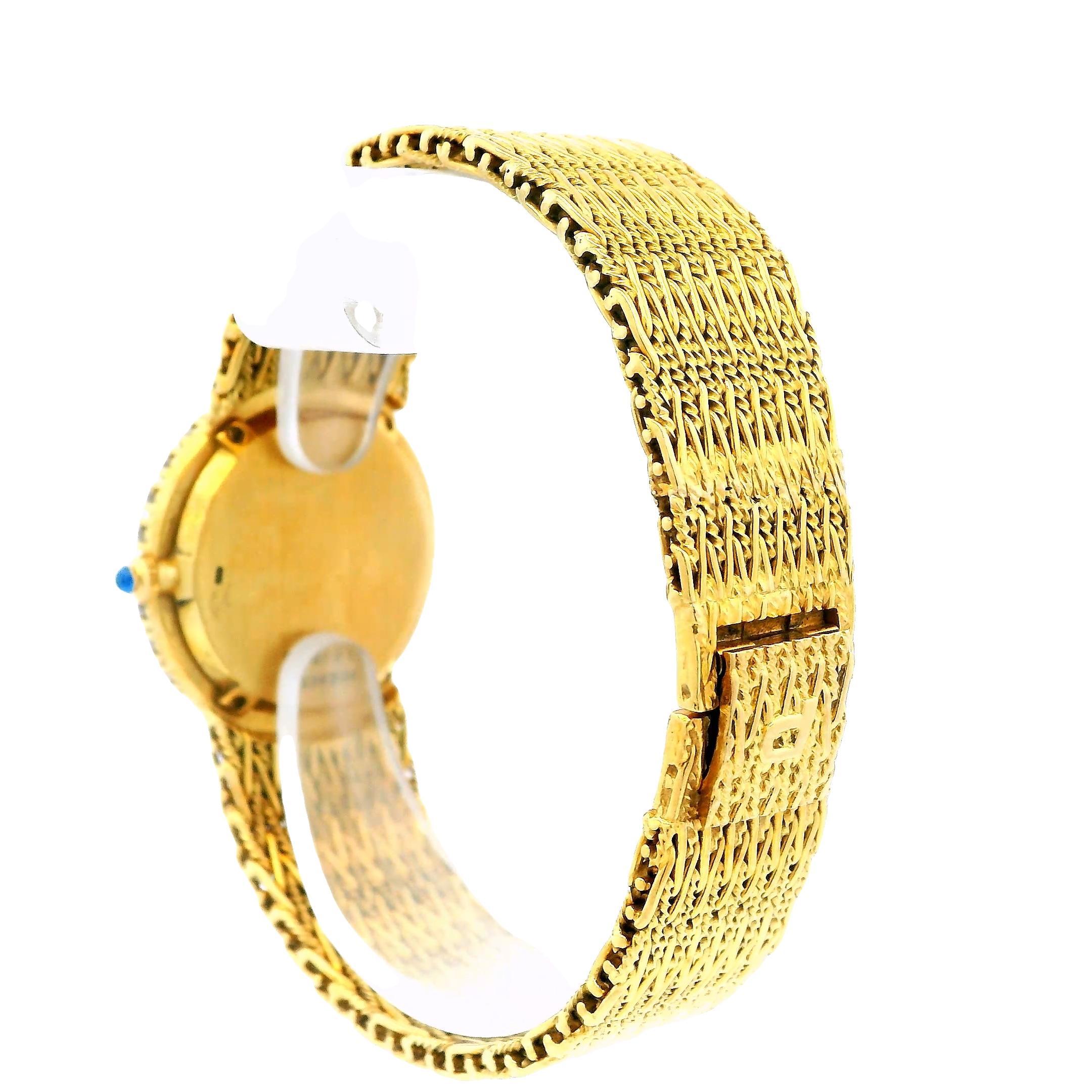 Piaget Bracelet tissé en or jaune 18 carats avec diamants, boîte et papiers en vente 2