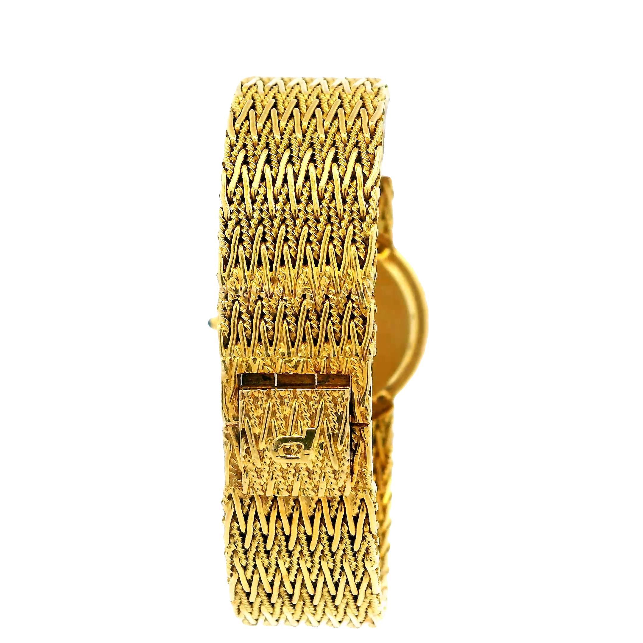 Piaget Bracelet tissé en or jaune 18 carats avec diamants, boîte et papiers en vente 3