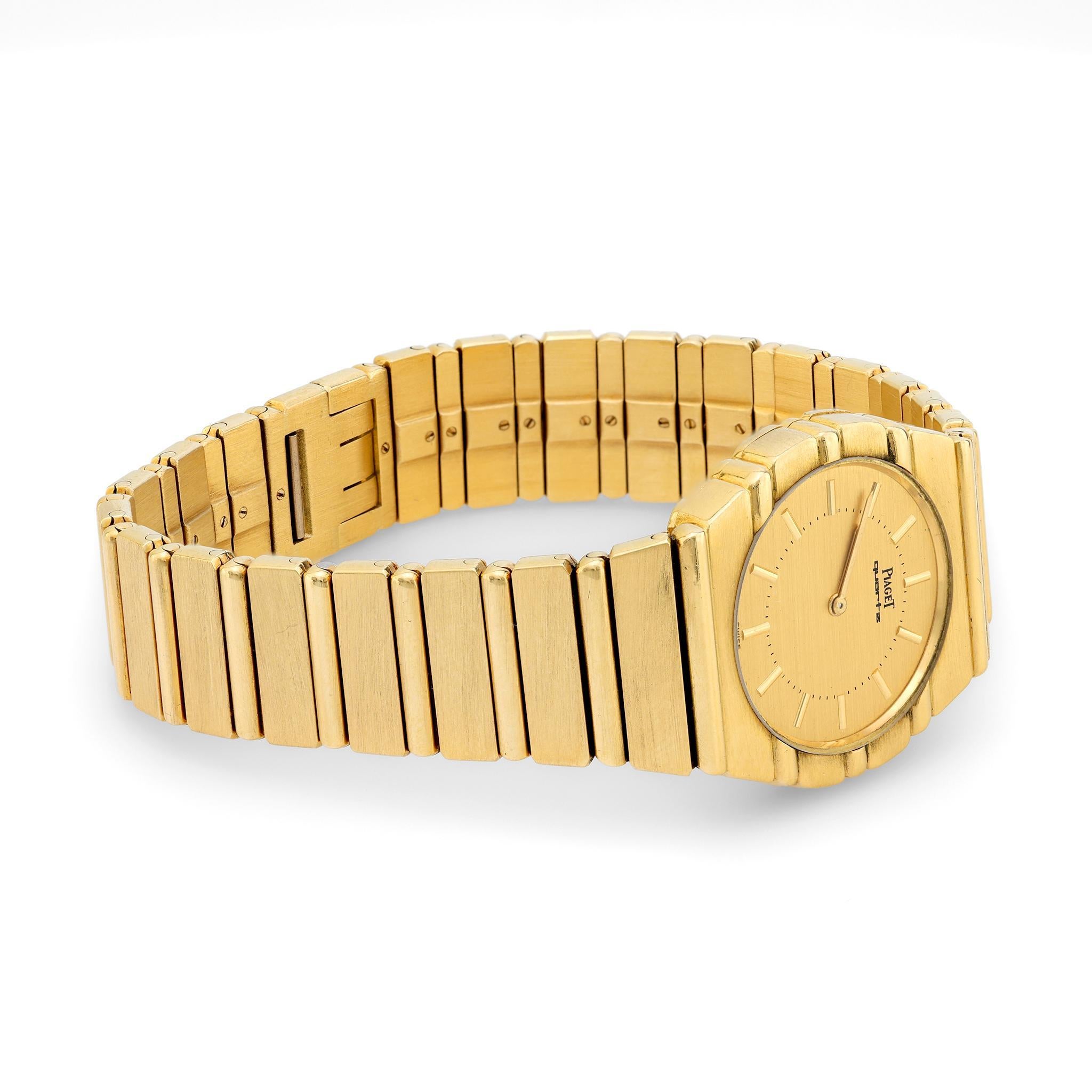 Piaget: 18 Karat Gelbgold Polo-Uhr (Moderne)