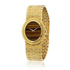 Piaget 18K Yellow Gold Tiger Eye Dial 9P Watch