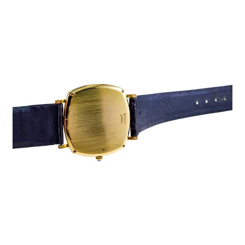 Piaget 18Kt. Solid Gold Automatic Micro Rotor and Original Strap and Buckle 1970 For Sale 7