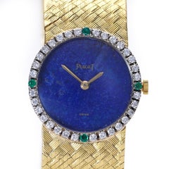 Piaget 18kt. Gelb- und Weißgold Lapis Lazuli Damenarmbanduhr