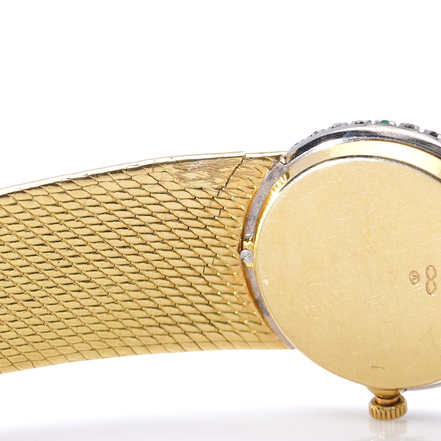 Round Cut Piaget 18kt. Yellow and white Gold Lapis Lazuli ladies wristwatch 