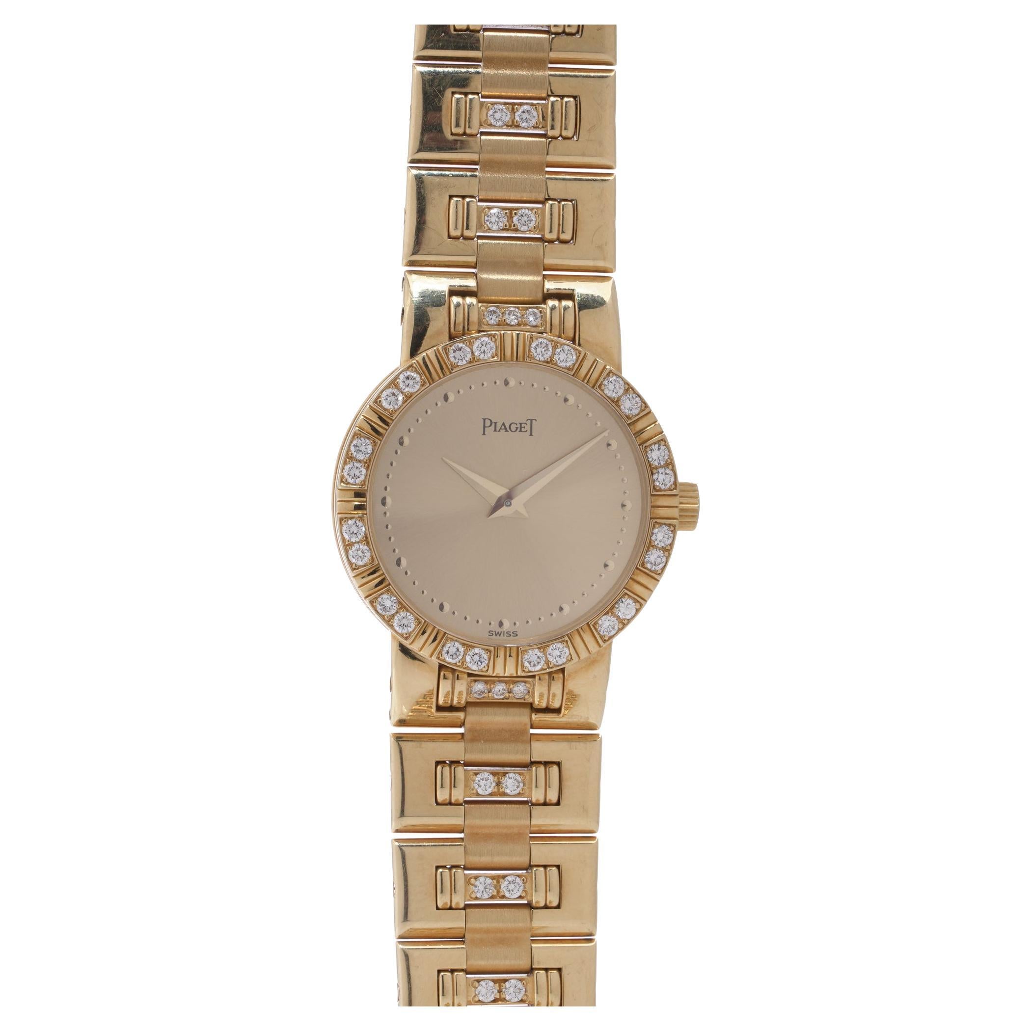 Montre Piaget en or jaune 18 carats avec diamants, réf. 90564 K818 (années 1990)