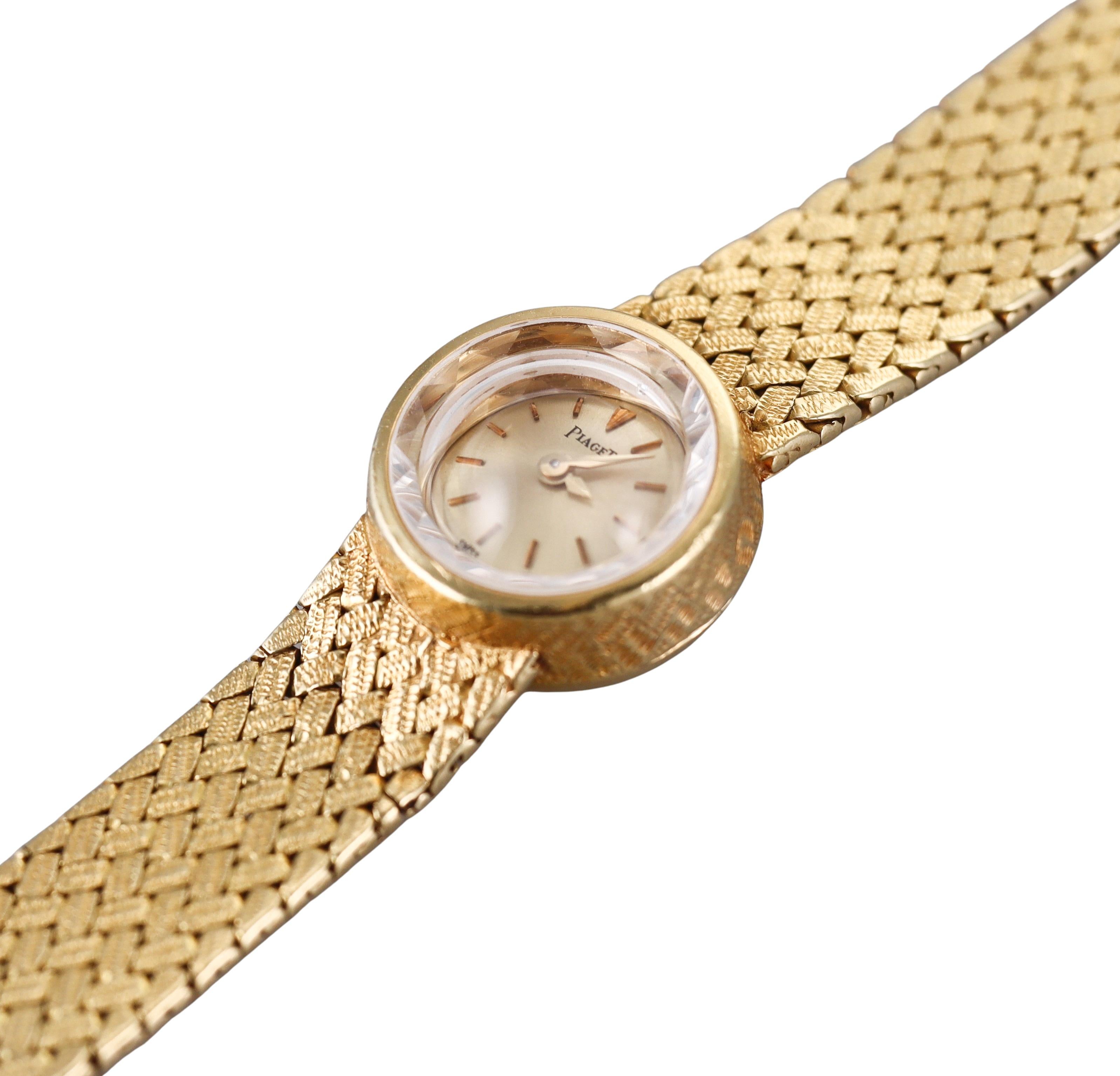 Women's Piaget 1960s Yellow Gold Backwind Lady's Watch For Sale