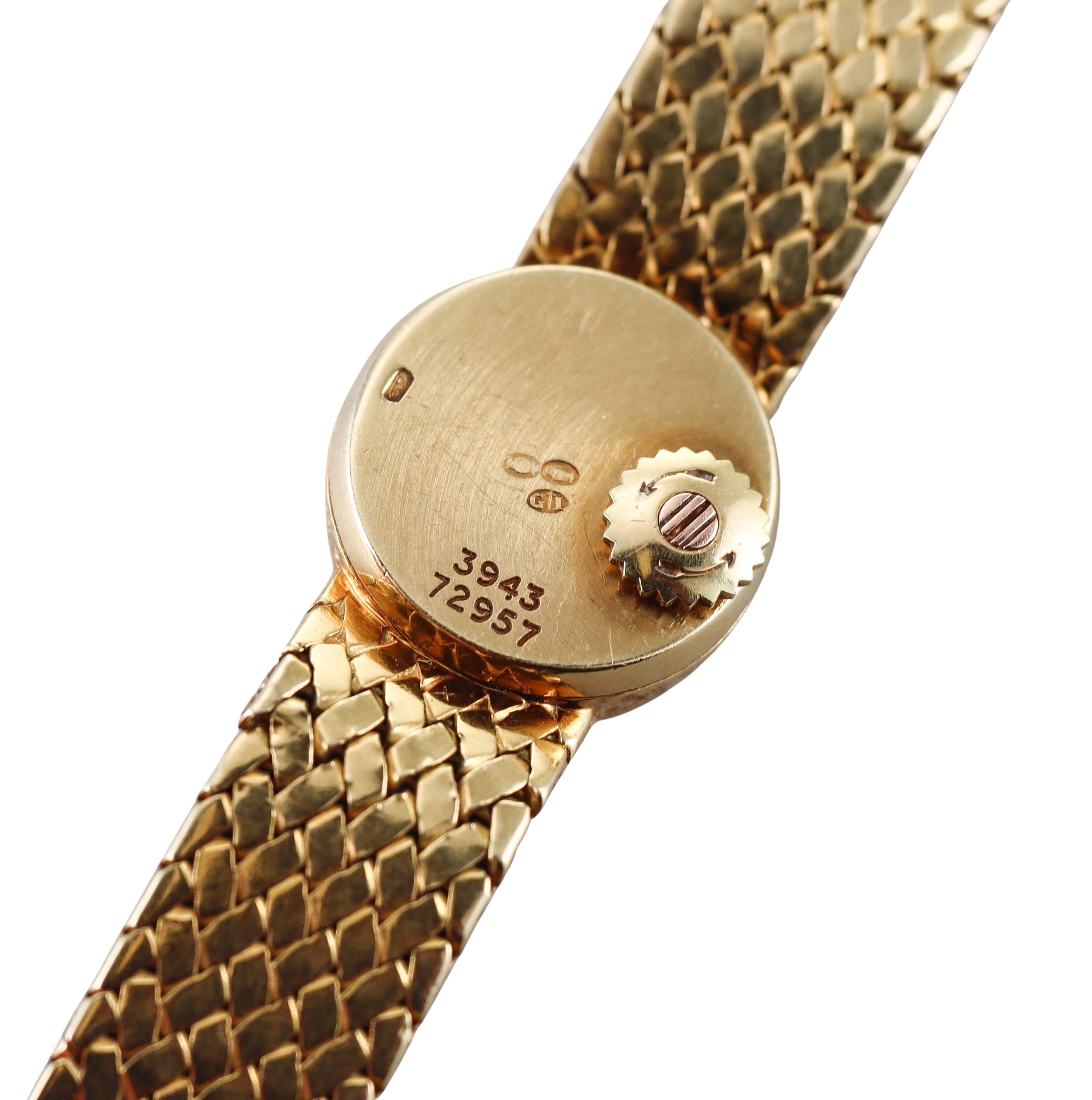 Piaget 1960s Yellow Gold Backwind Lady's Watch For Sale 2