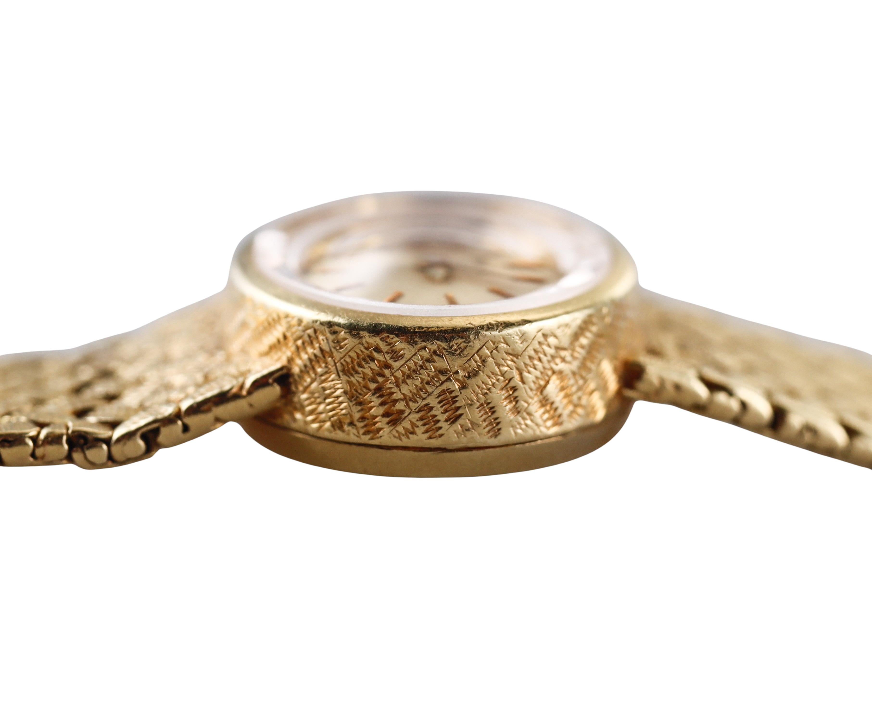 Piaget 1960s Yellow Gold Backwind Lady's Watch For Sale 4