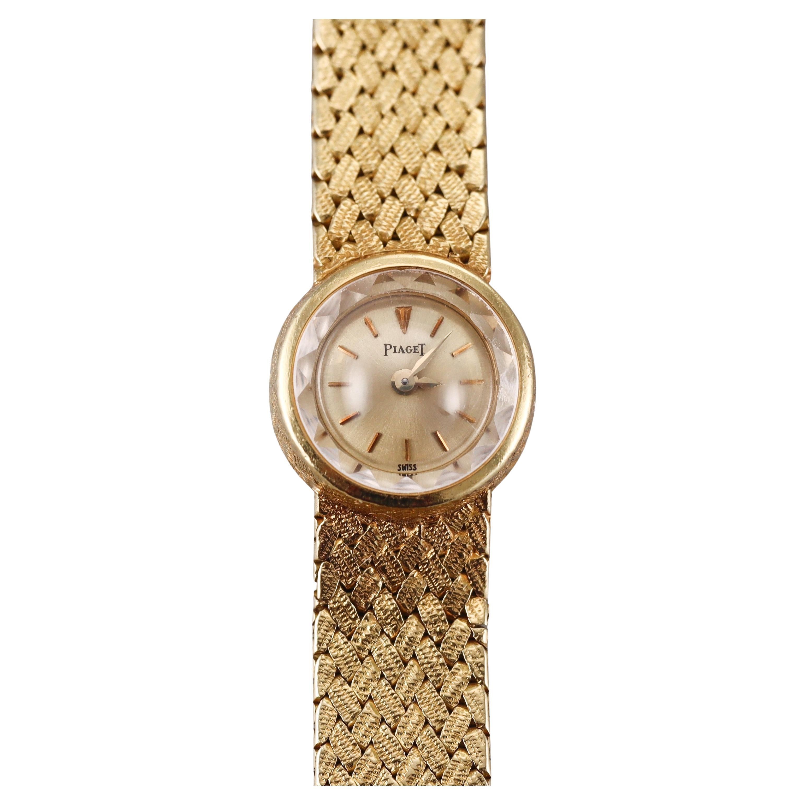 Montre pour dame en or jaune Piaget 1960 Backwind