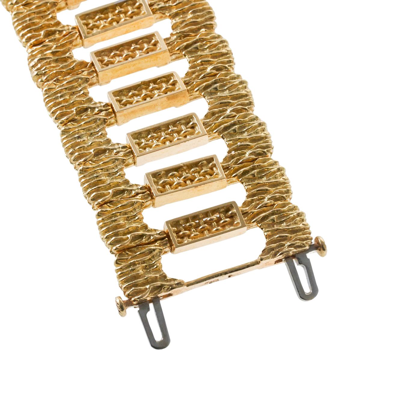 Women's Piaget 1970s Diamond Gold Watch Bracelet