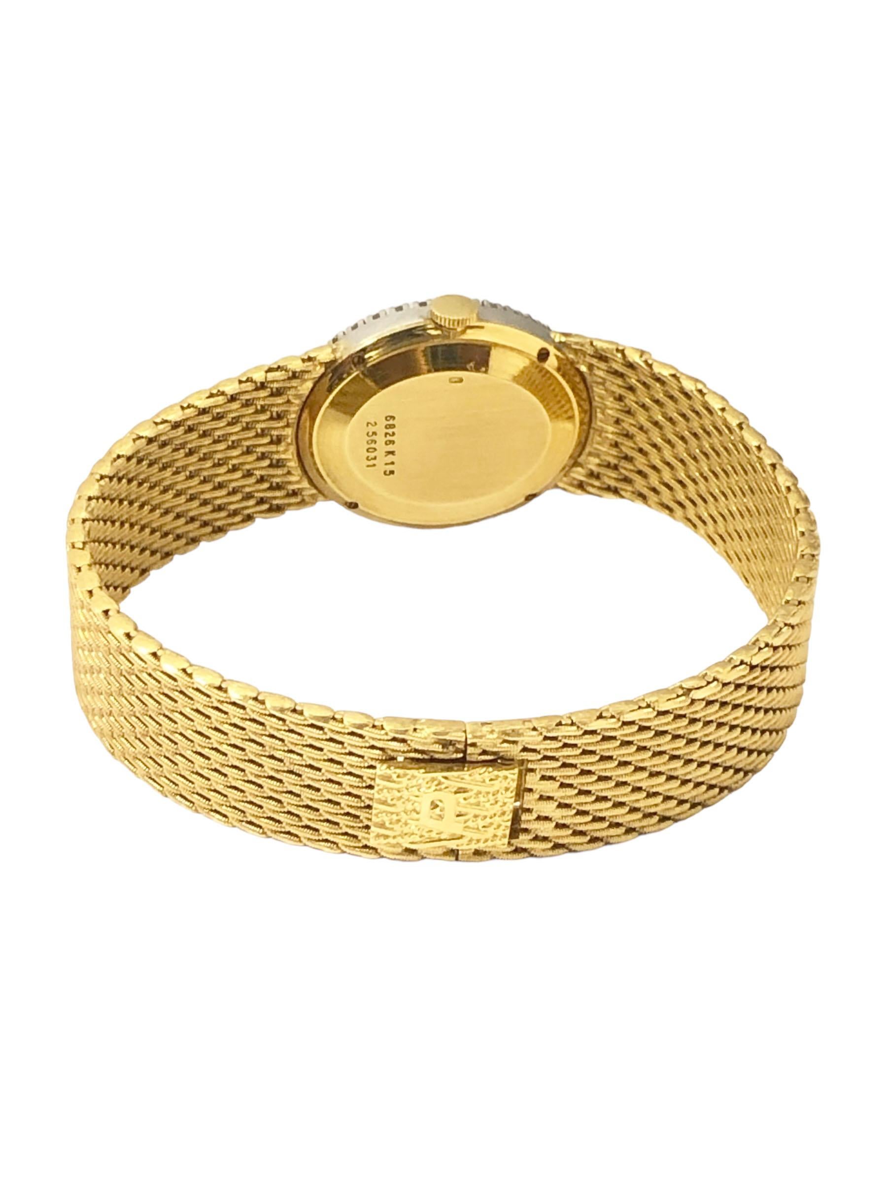 Women's Piaget 1970s Yellow Gold Diamond and Tigers Eye Dial Ladies Wrist Watch
