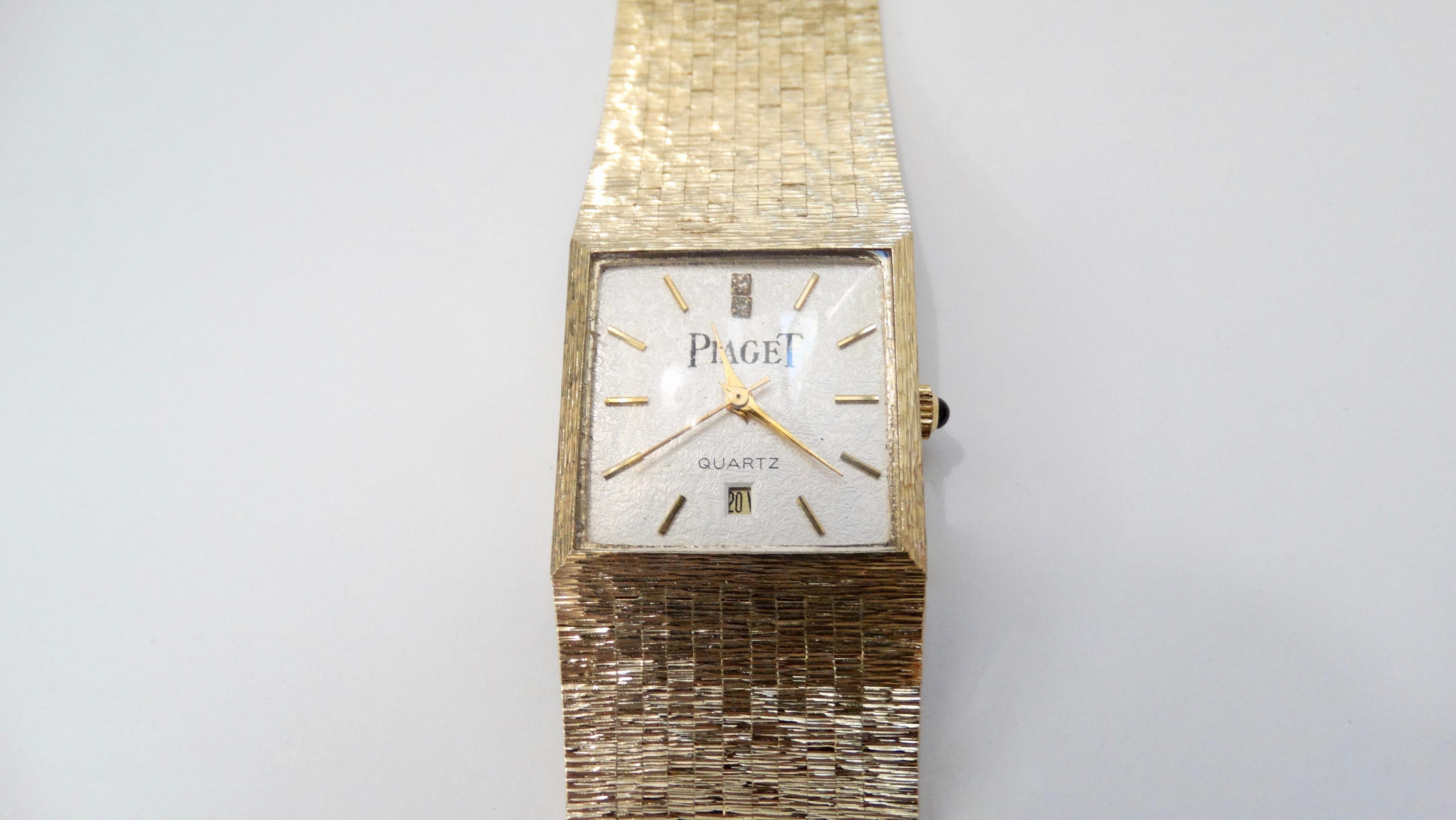 Women's or Men's Piaget 1980s 18k Gold Wrist Watch