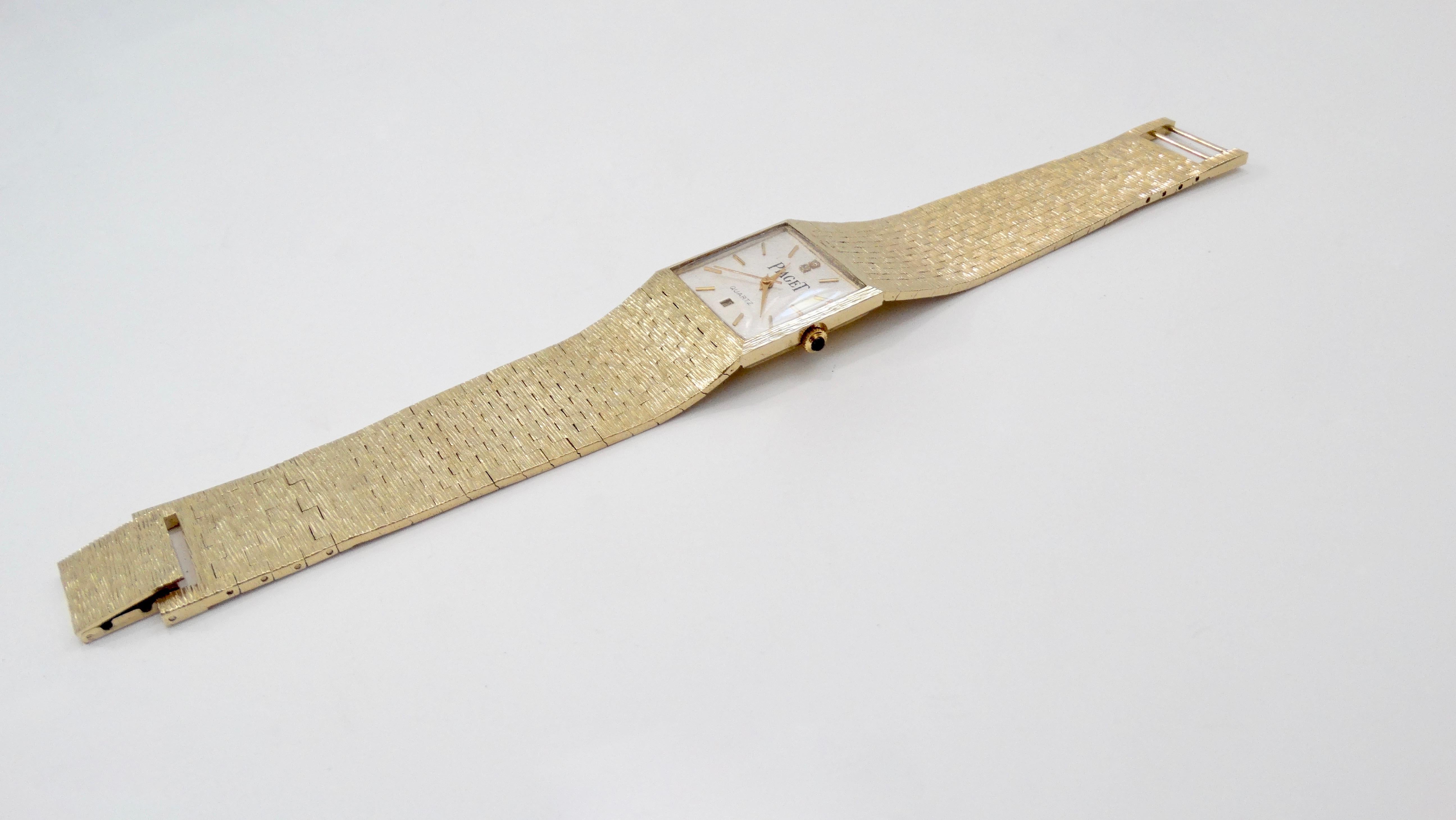 Piaget 1980s 18k Gold Wrist Watch 2