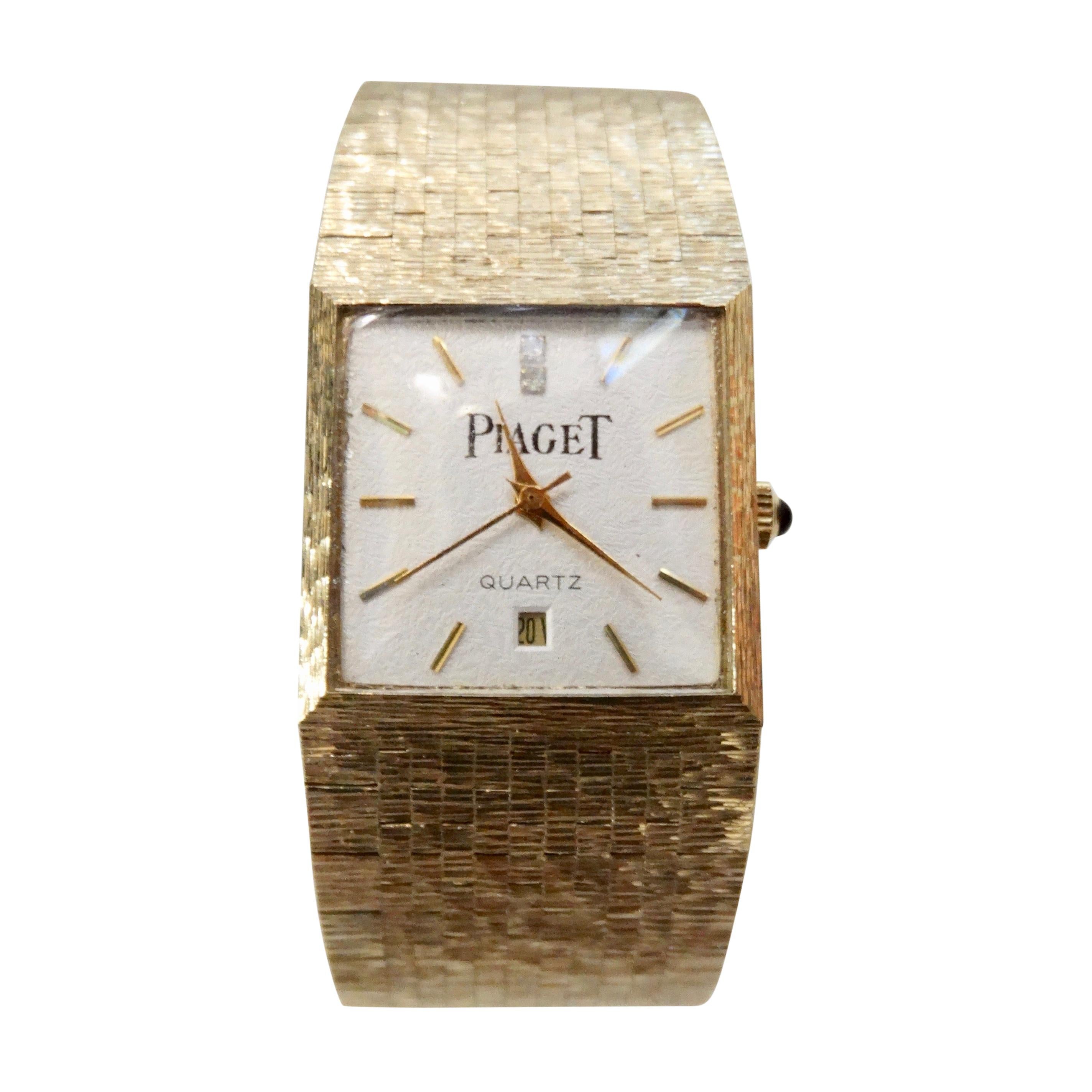 Piaget 1980s 18k Gold Wrist Watch