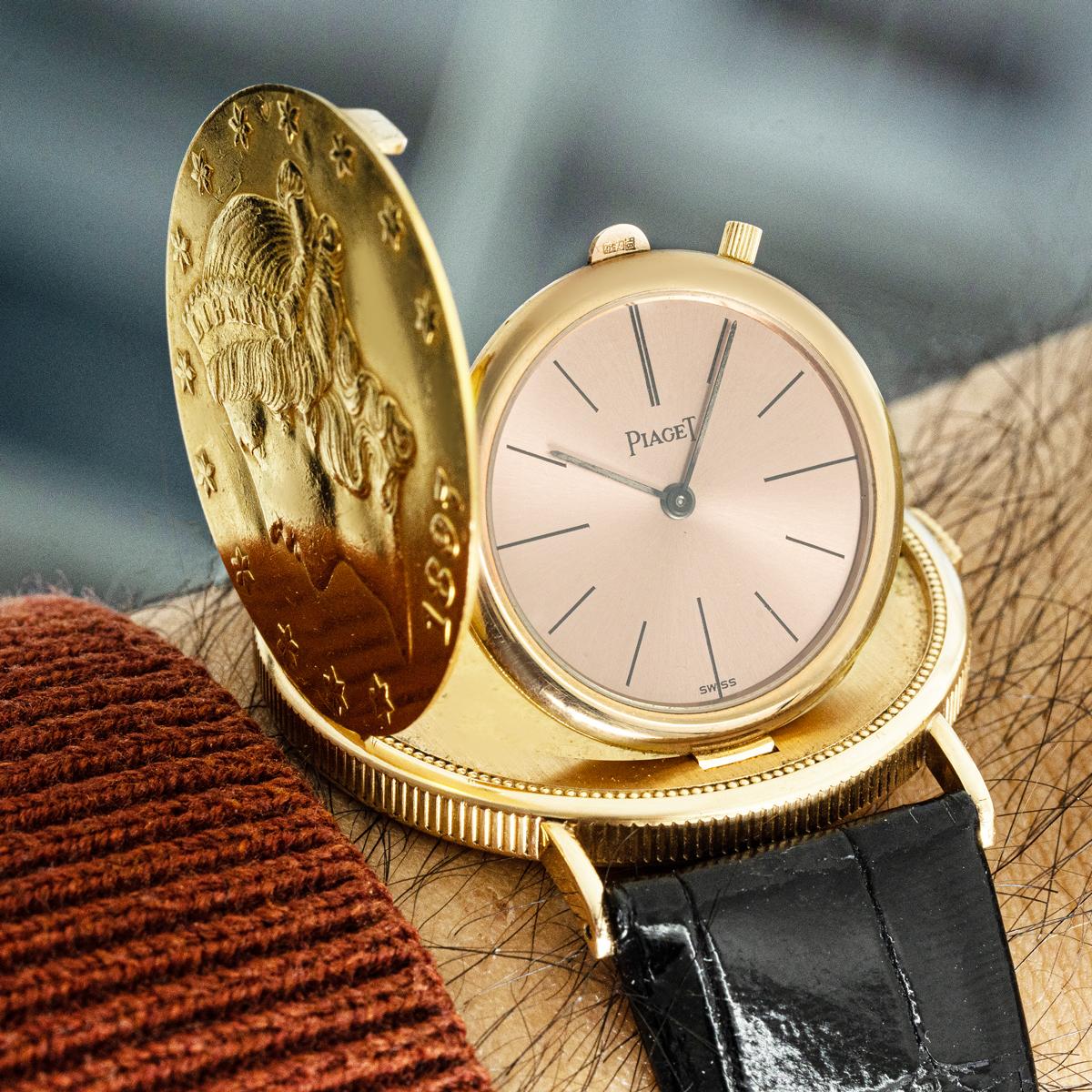 Piaget 20 Dollar Gold Coin Wristwatch 900B 1972 For Sale 7