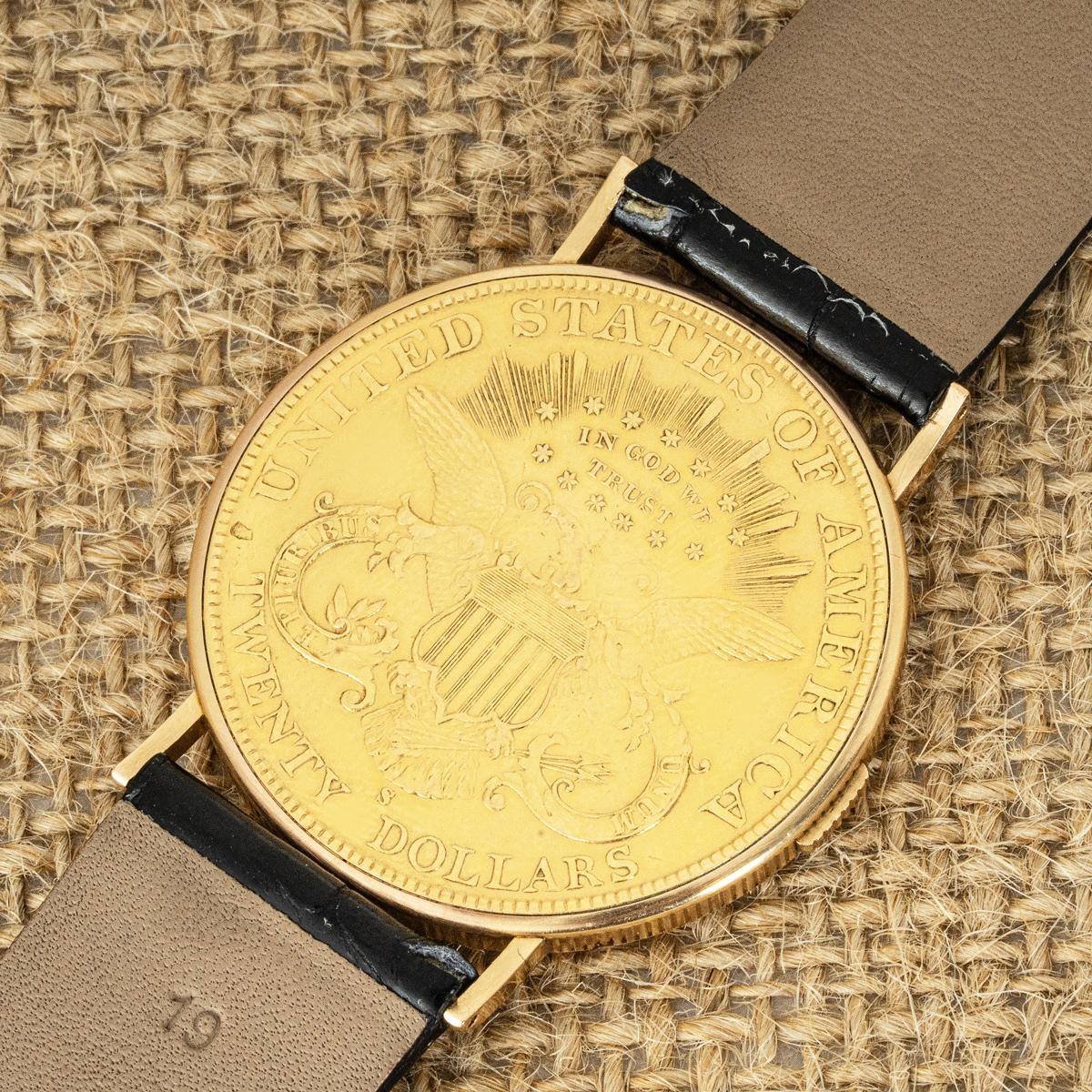 Piaget 20 Dollar Gold Coin Wristwatch 900B 1972 For Sale 1