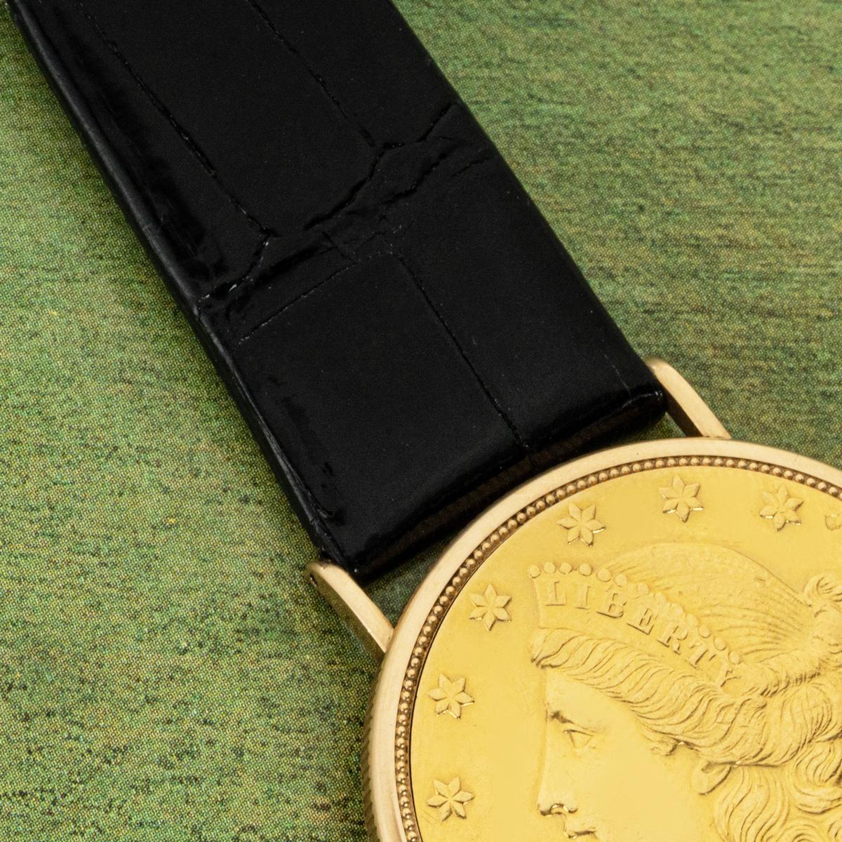 Piaget 20 Dollar Gold Coin Wristwatch 900B 1972 For Sale 2