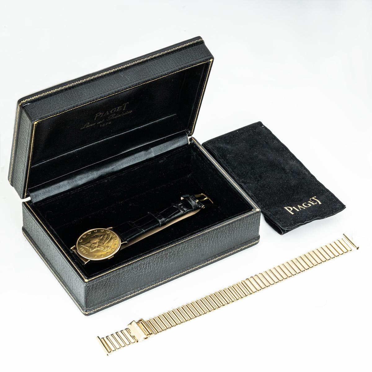 Piaget 20 Dollar Gold Coin Wristwatch 900B 1972 For Sale 4