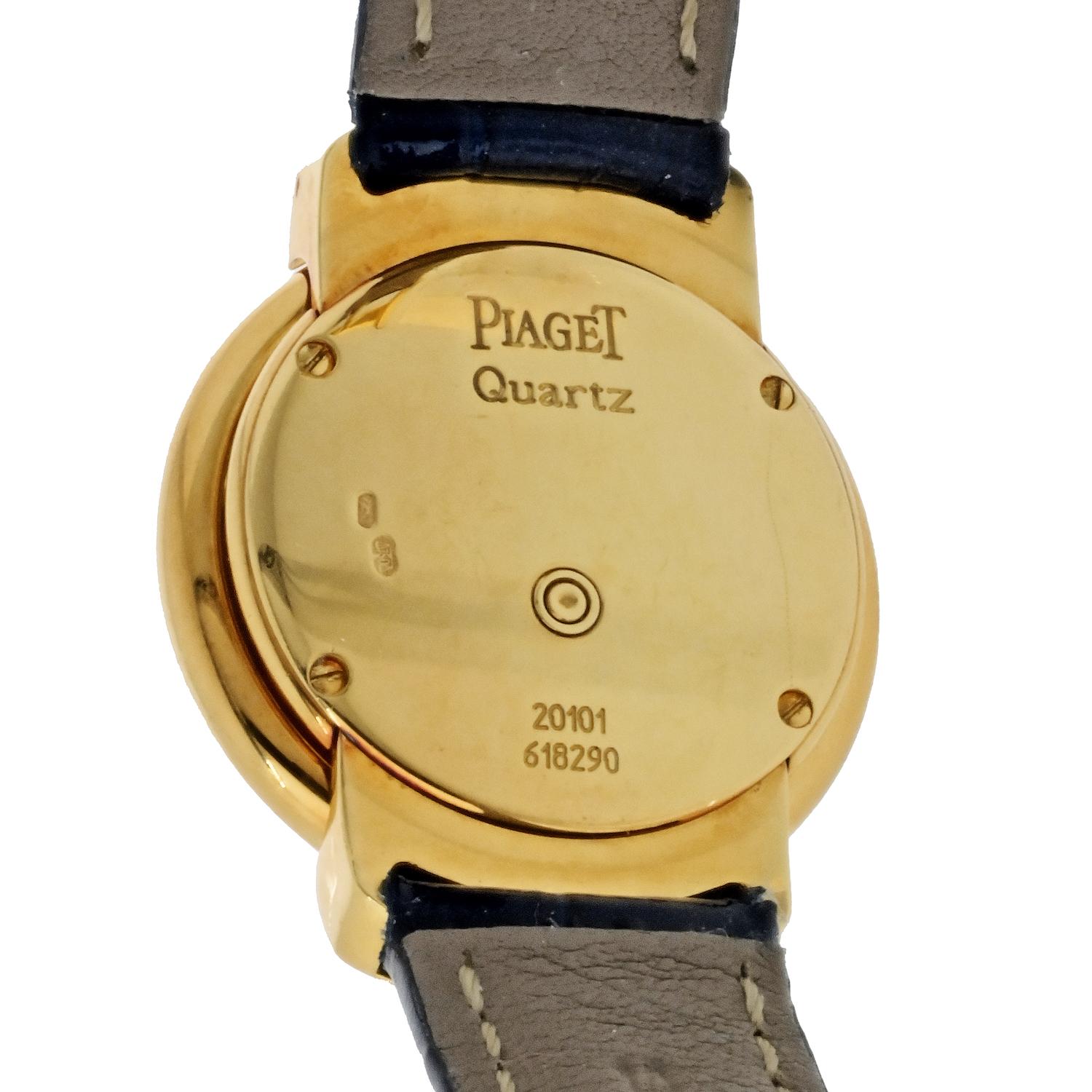 Modern Piaget 20102 18K Yellow Gold Diamond Quartz Ladies Watch
