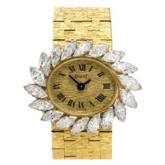 Piaget 3762A6 18k Yellow Gold Spiral Diamond Ladies Watch