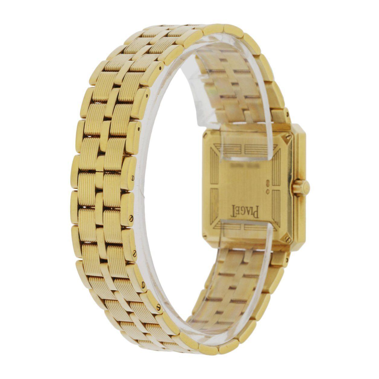 Women's Piaget 50155 M601D Lapis Dial 18K Yellow Gold Diamond Bezel Set Ladies Watch