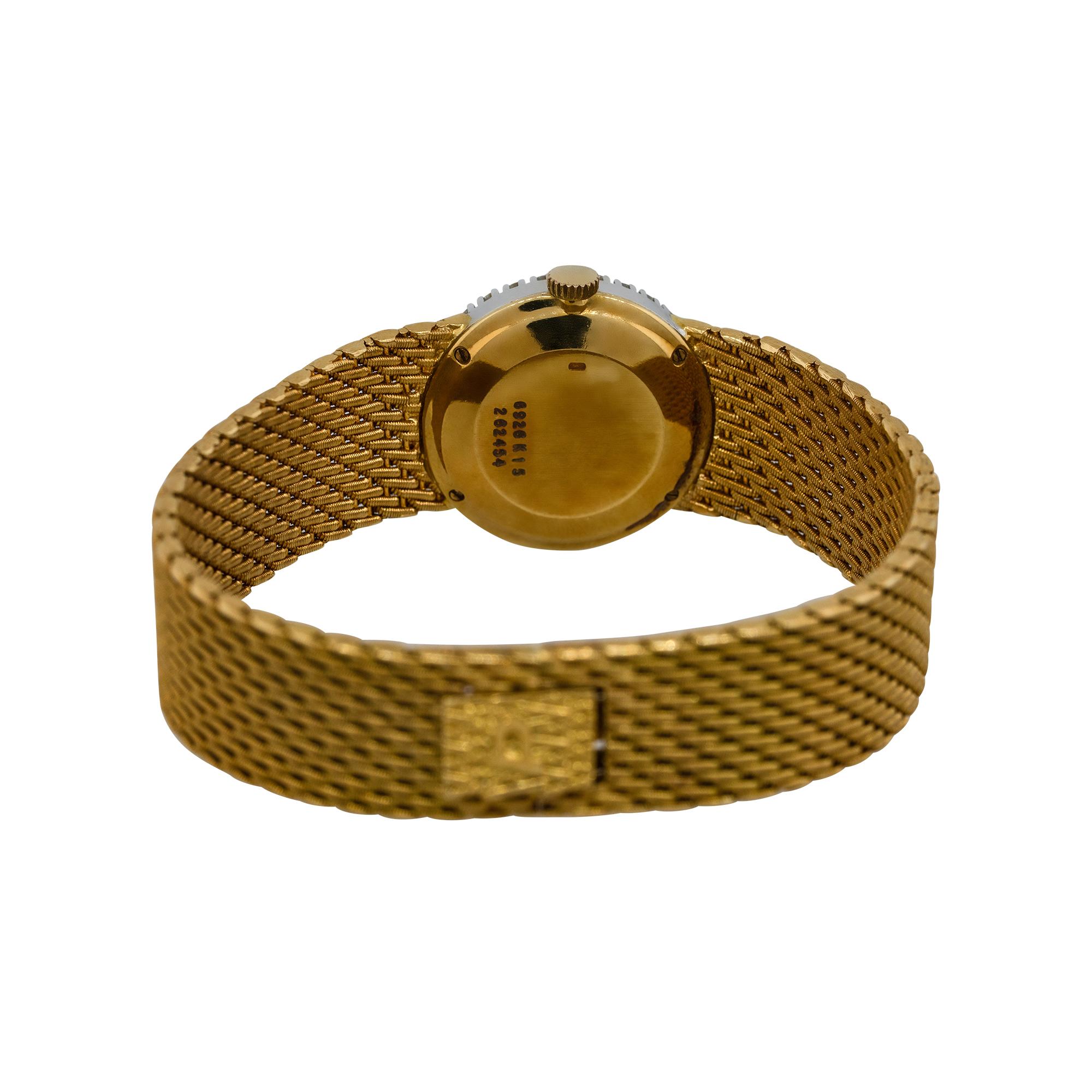 Piaget 6926 18k Gelbgold Diamant Damen-Vintage-Uhr im Angebot 1