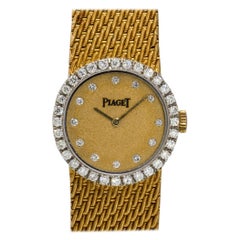 Piaget 6926 18k Yellow Gold Diamond Ladies Vintage Watch