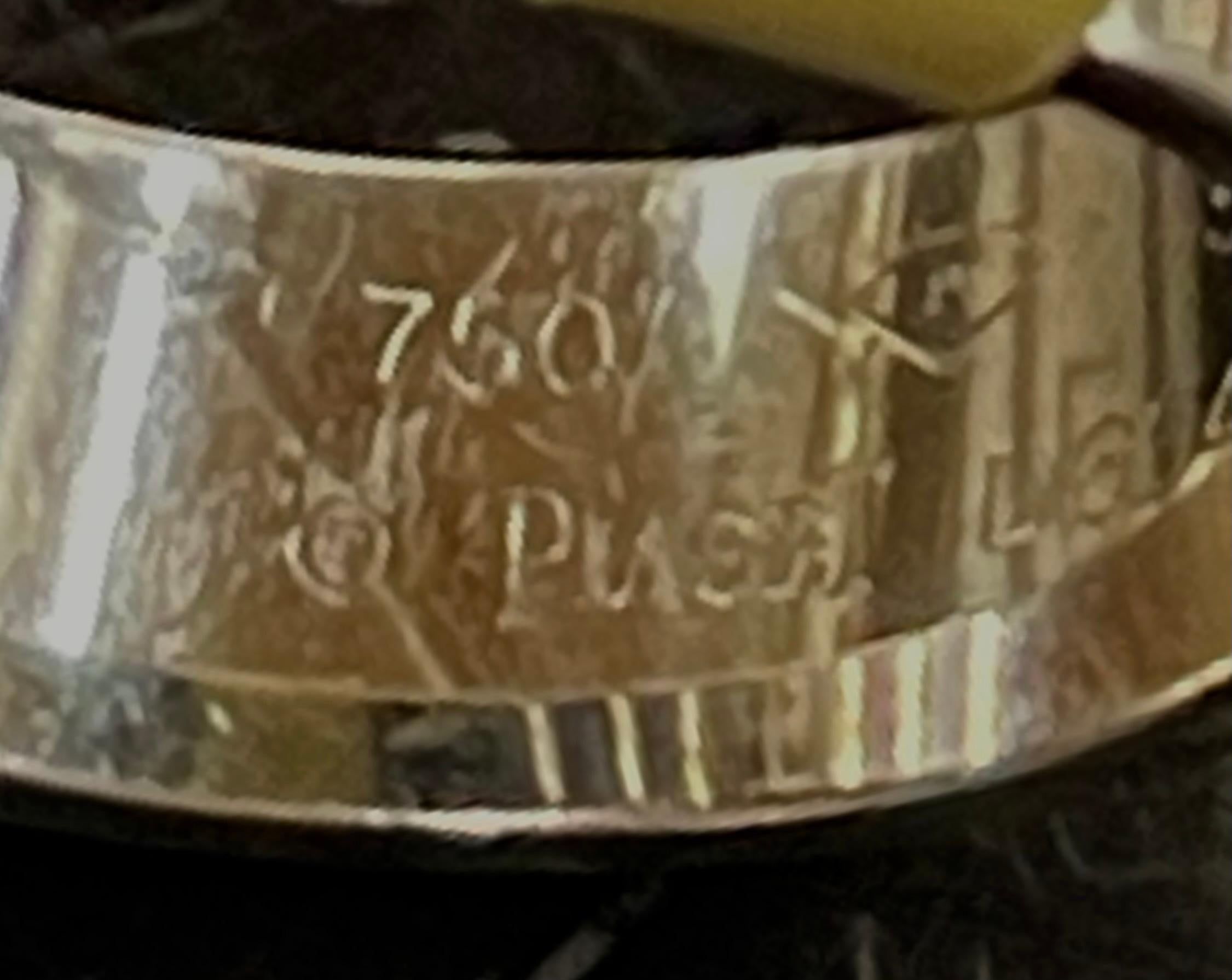 Piaget, alliance tournante de luxe en or blanc 18 carats et diamants en vente 4