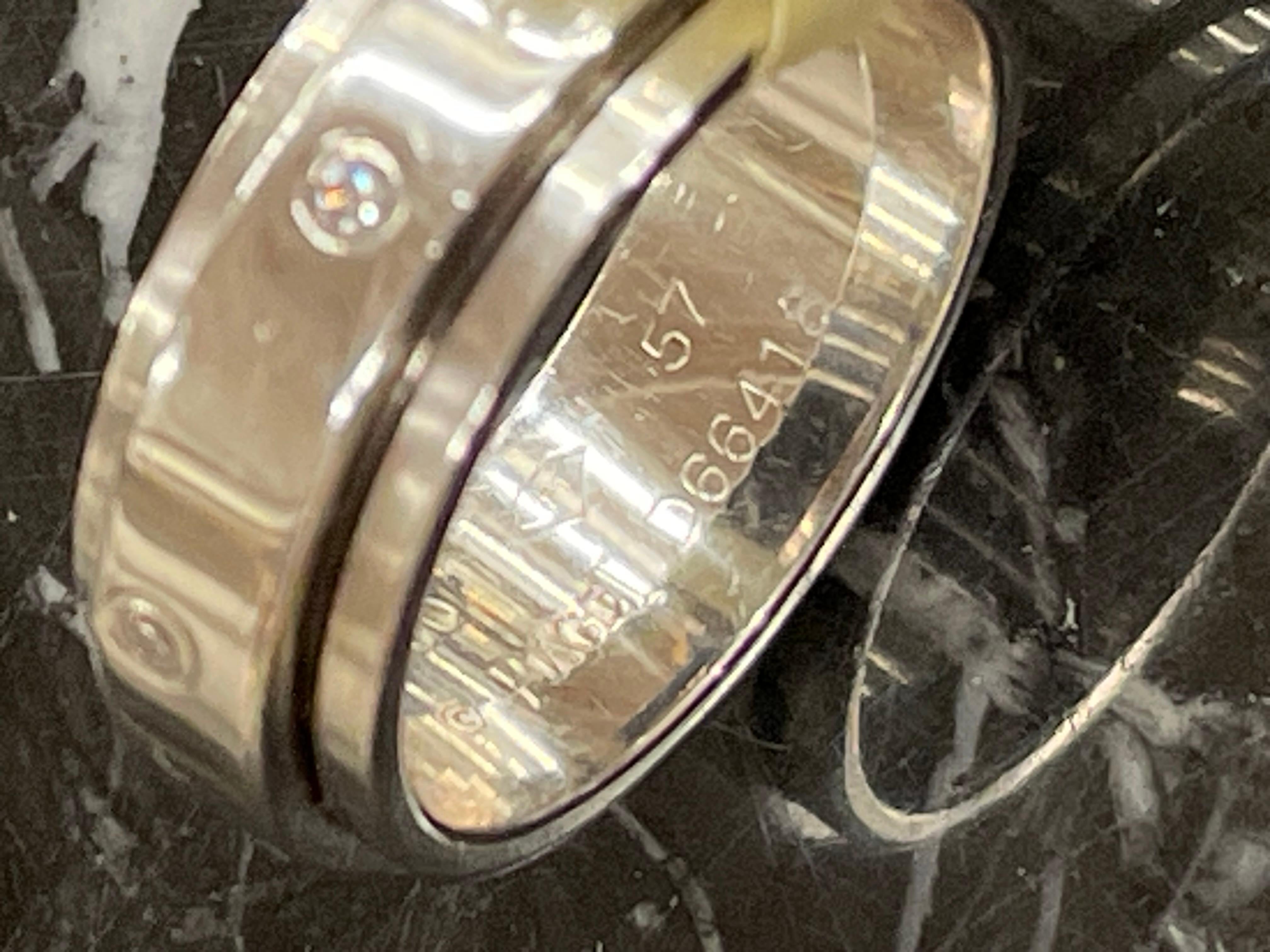 Piaget, alliance tournante de luxe en or blanc 18 carats et diamants en vente 5