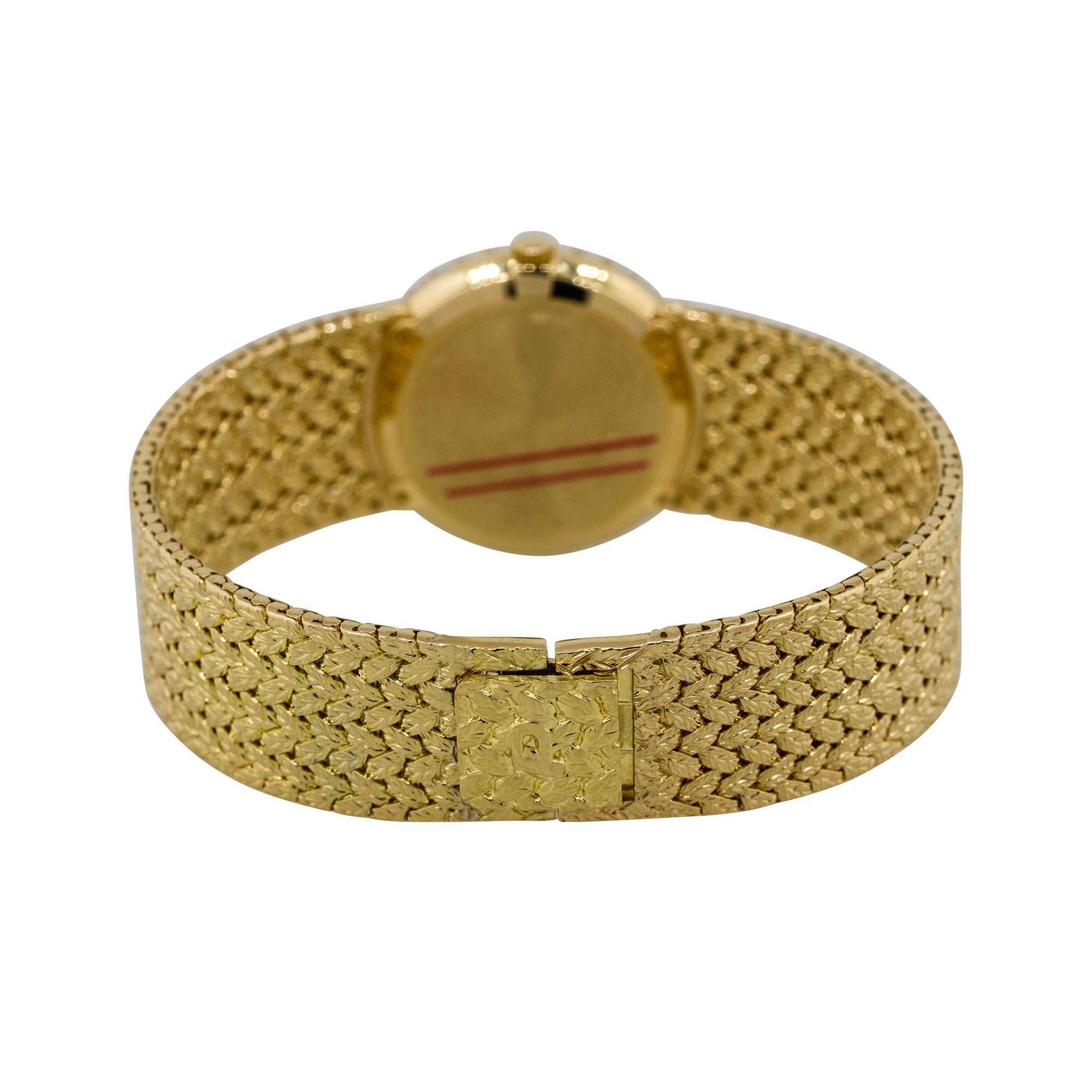 Piaget Montre pour femme 8706D2 en or jaune 18 carats, onyx noir et diamants Neuf - En vente à Boca Raton, FL