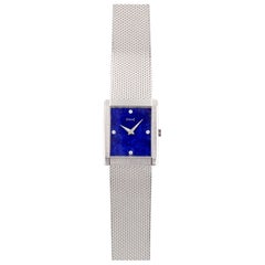 Piaget 9151 Blue Lapis Dial Watch in 18K White Gold, 1970s