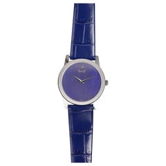 Piaget 91894 18K White Gold Blue Lapis Dial Watch in 18K White Gold, 1990s