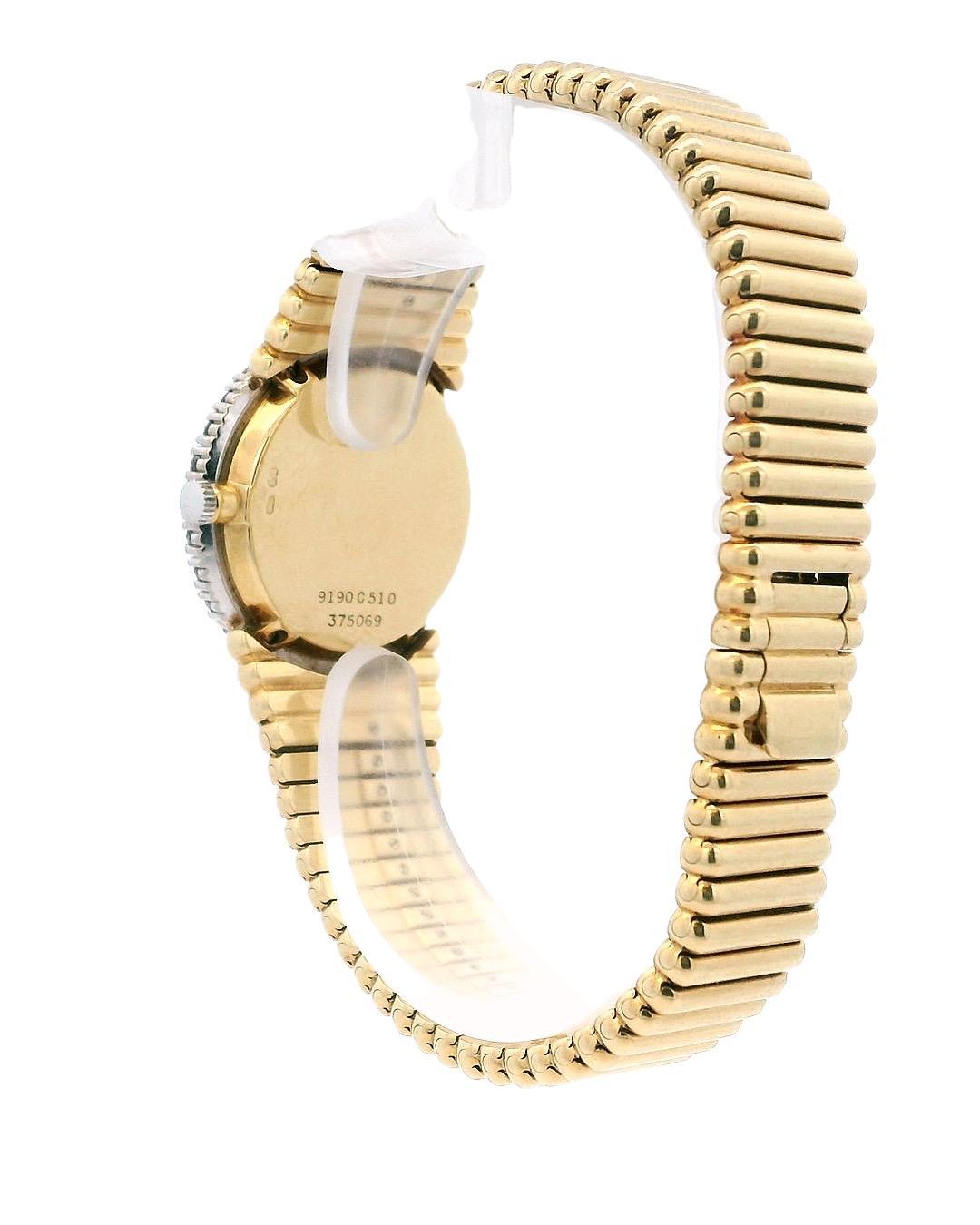 Piaget 9190C510 18K Gold Onyx Diamond Dial & Bezel Ladies Watch For Sale 1