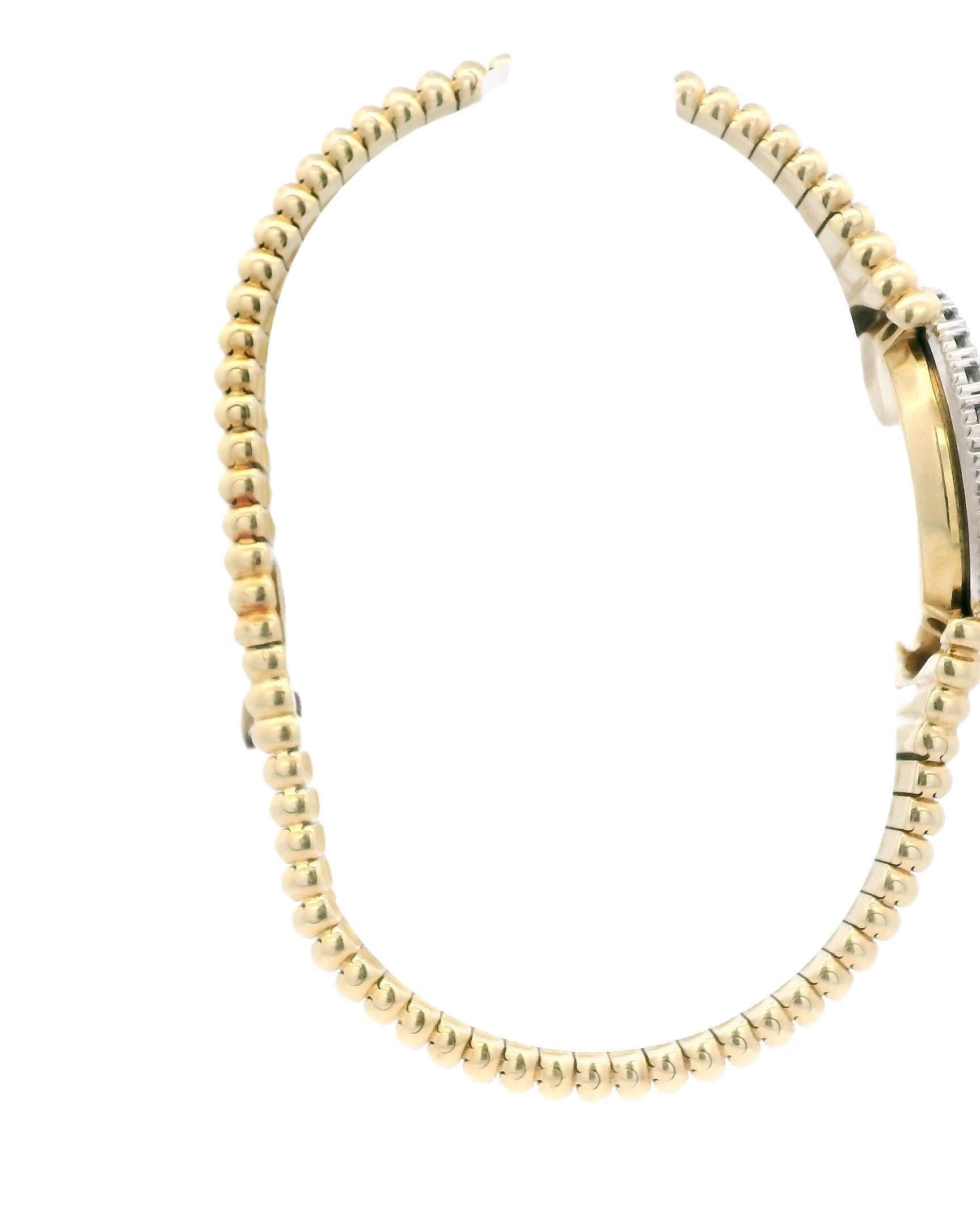 Piaget 9190C510 18K Gold Onyx Diamond Dial & Bezel Ladies Watch For Sale 2