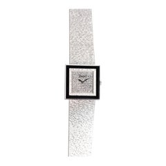 Piaget 9200 Pave Zifferblatt & Onyx Lünette Uhr in 18K Weißgold, 1980er Jahre