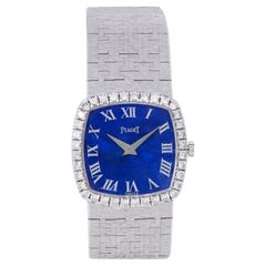 Piaget 9236 Vintage Lapis Lazuli and Diamond White Gold Watch