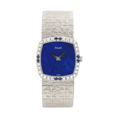 Piaget 9236A6 Damenuhr aus 18 Karat Weißgold mit Diamanten und Saphiren