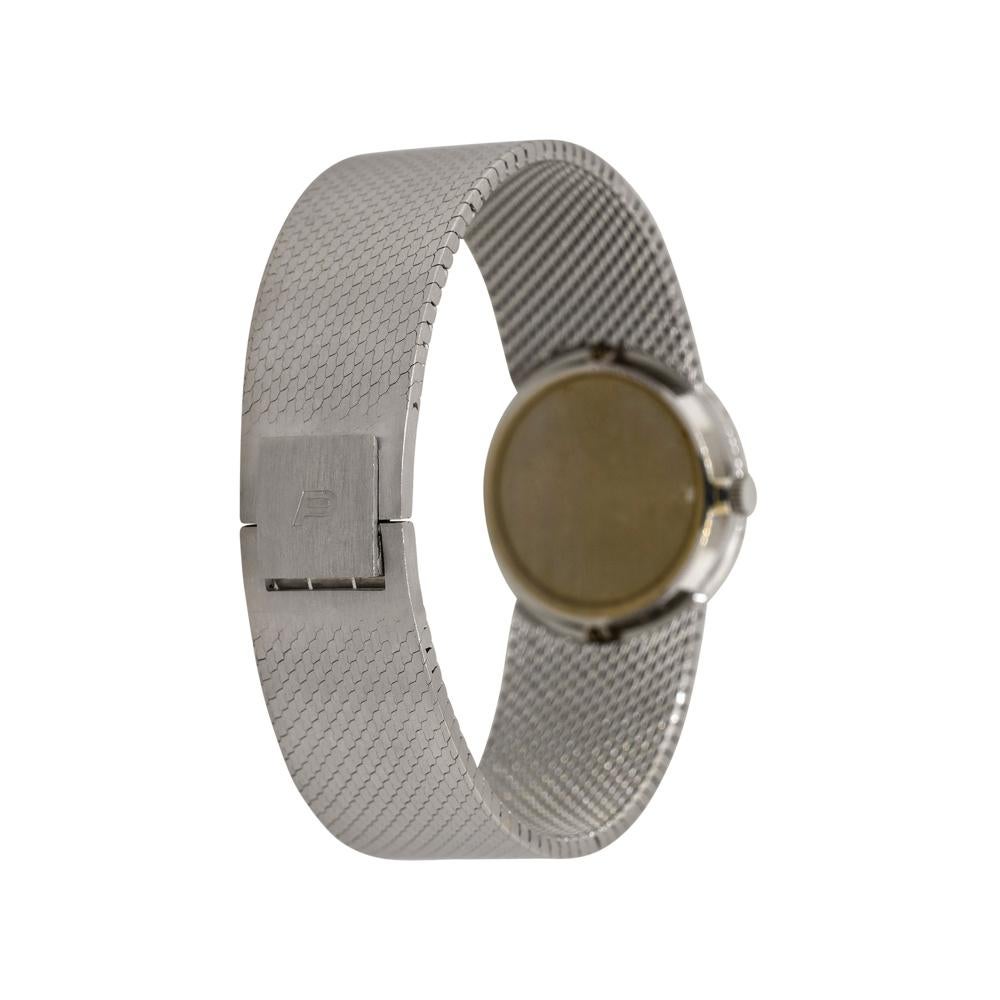 Piaget 9701A6 18k White Gold Lapis Diamond Ladies Watch For Sale 4