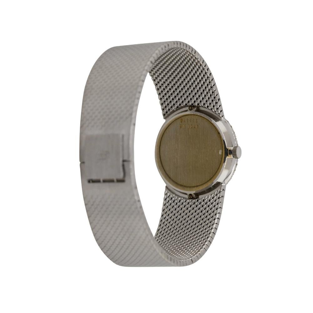 Piaget 9701A6 18k White Gold Lapis Diamond Ladies Watch For Sale 3