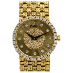 Piaget 9706D23 18k Yellow Gold Diamond Ladies Vintage Watch
