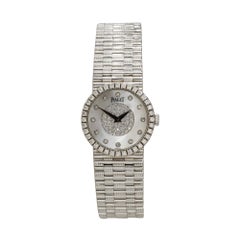 Piaget 9706G2 18k White Gold Mother of Pearl Diamond Ladies Watch