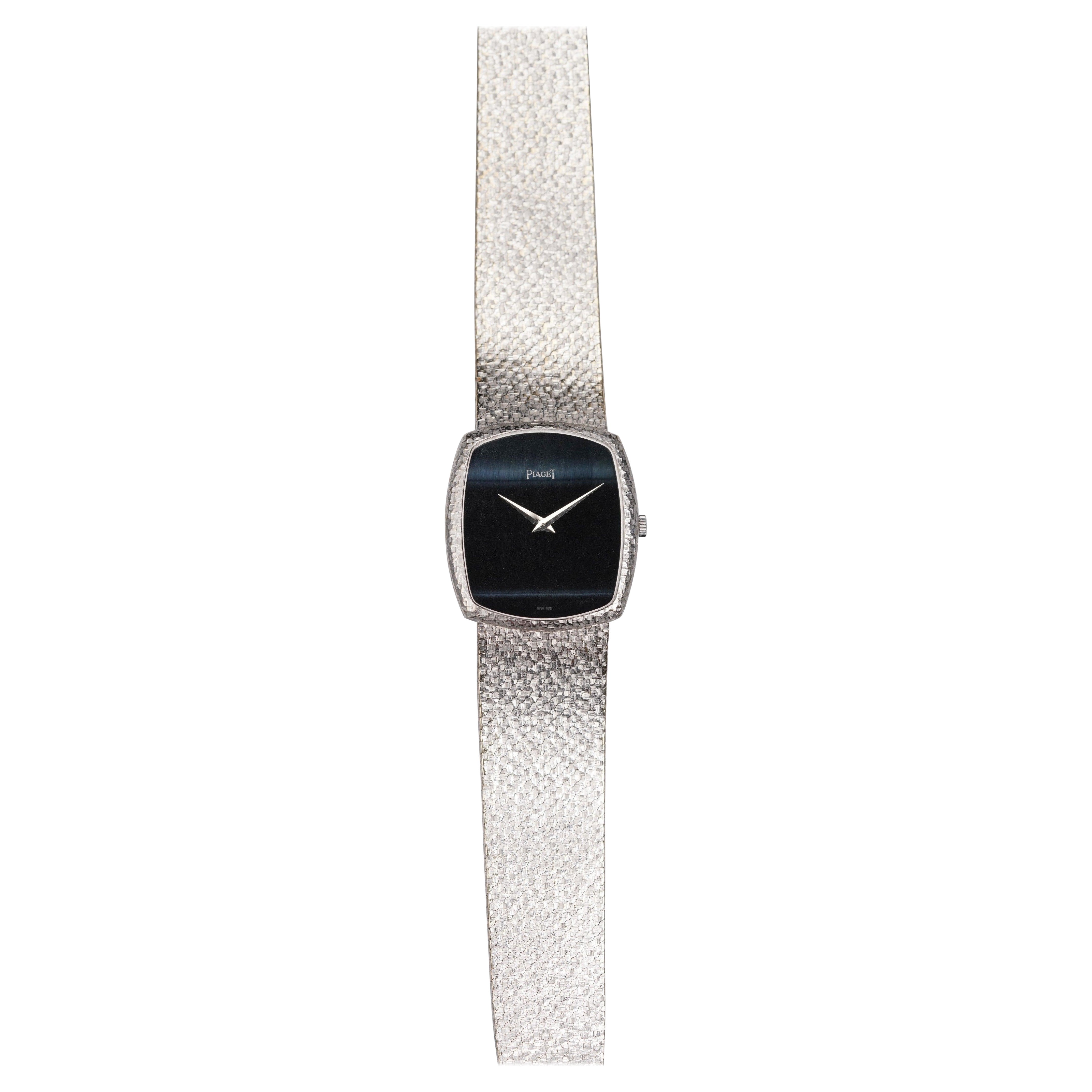 Reloj Piaget 9741 Ojo de Halcón de oro blanco de 18 quilates, años 80