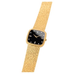Piaget 9771 A68 Onyx and Diamond Dial 18k YG 1980s