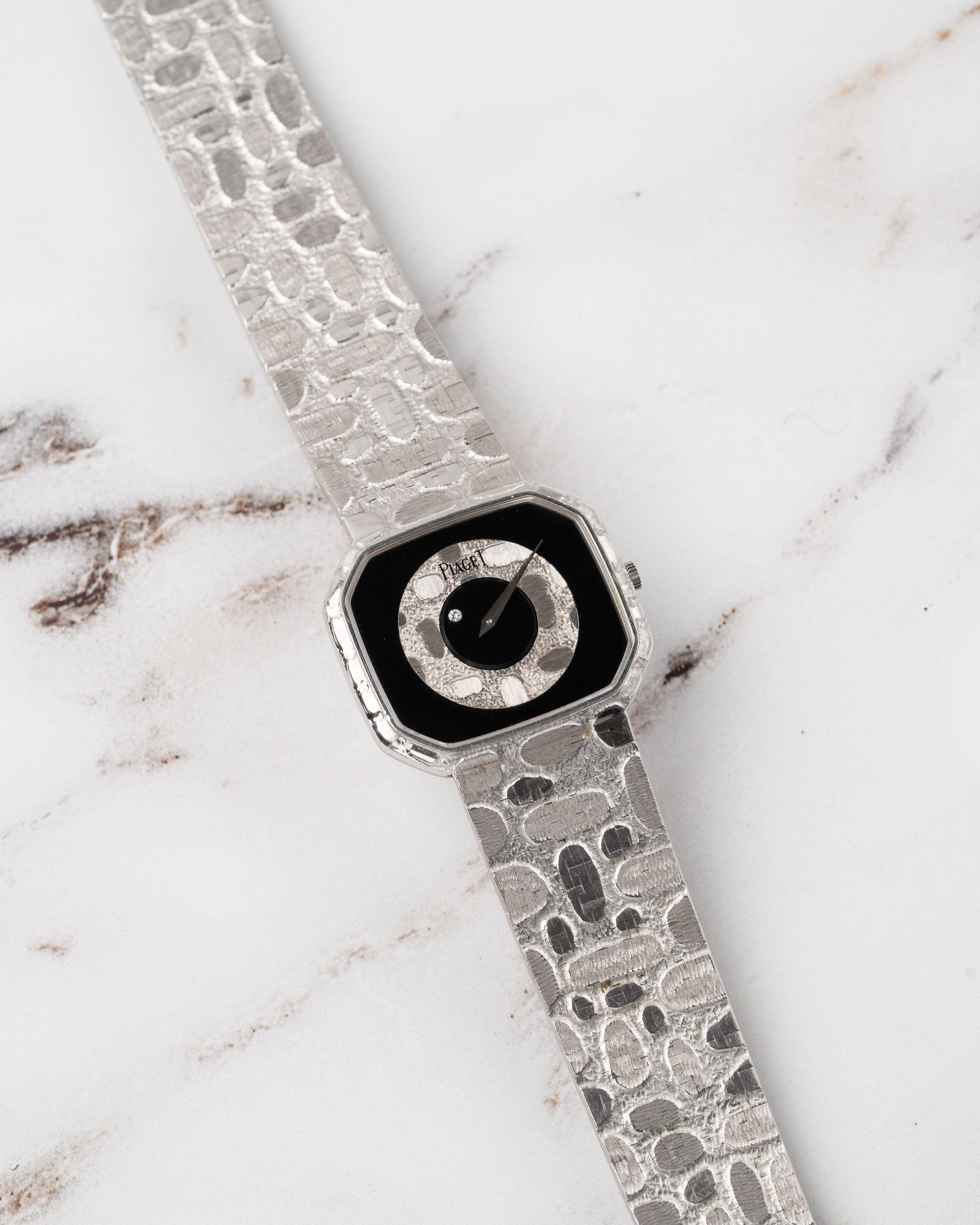 Piaget 9781A80 Mystery Onyx Dial 18k WG 1980s For Sale 6