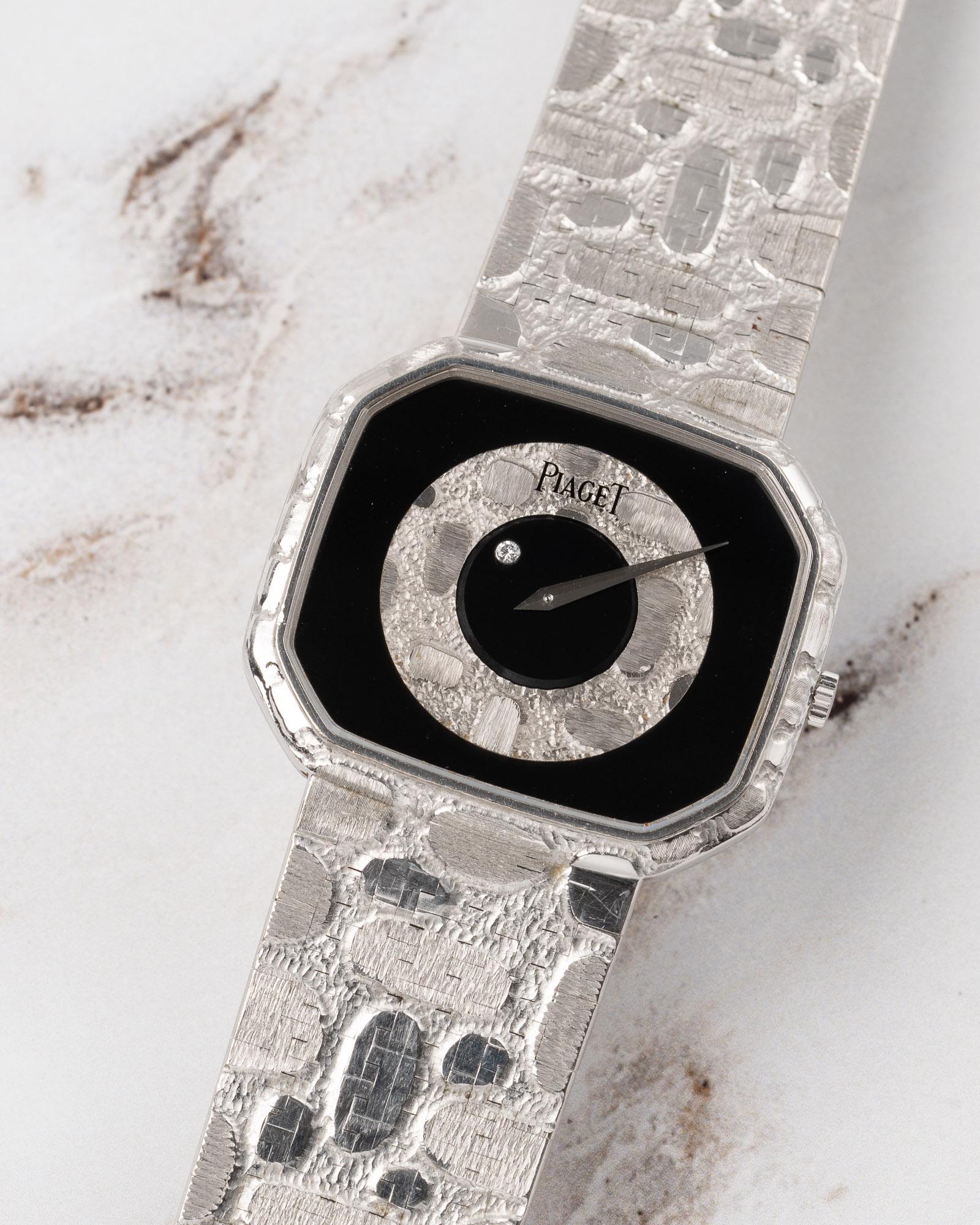Piaget 9781A80 Mystery Onyx Dial 18k WG 1980s For Sale 7
