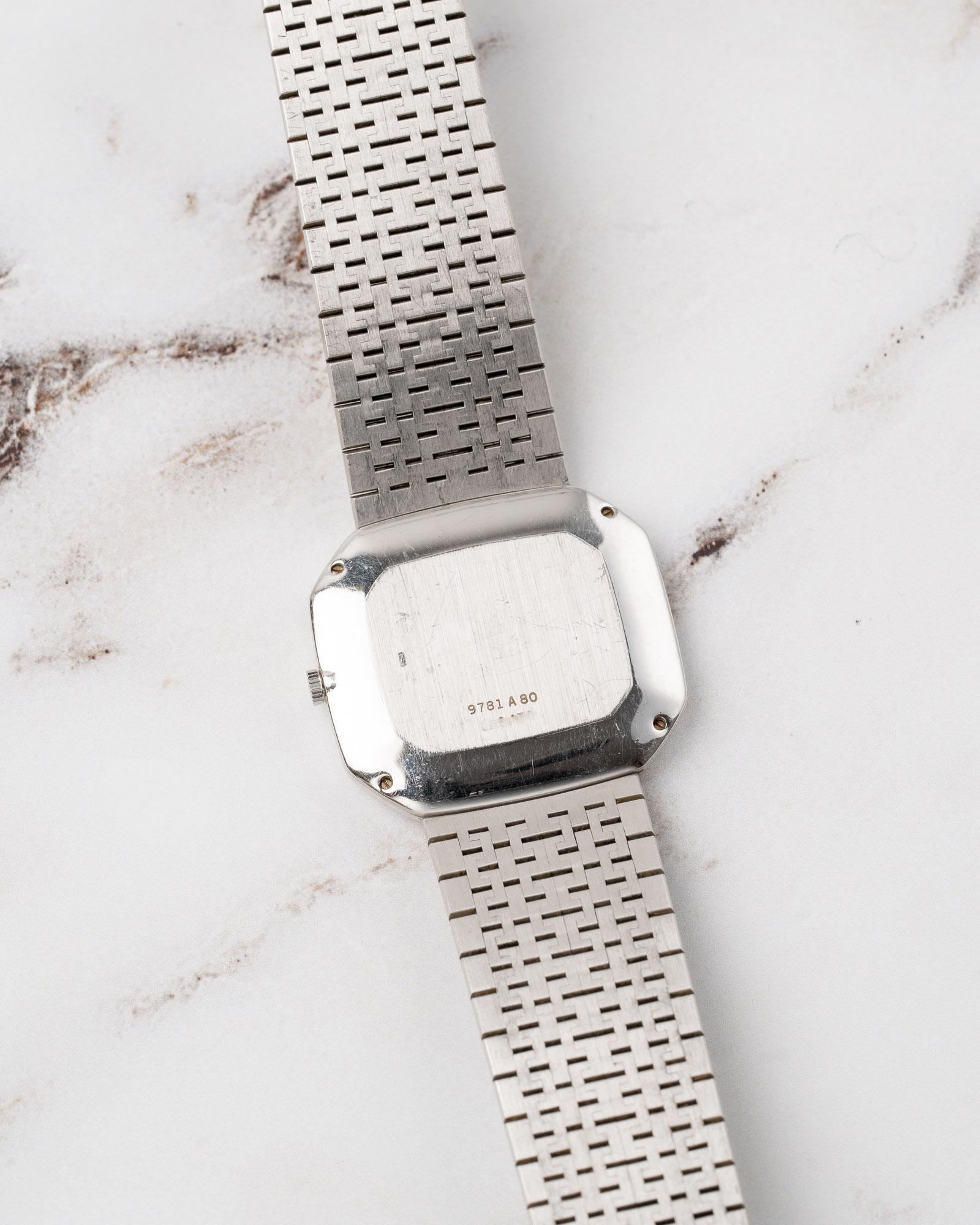 Piaget 9781A80 Mystery Onyx Dial 18k WG 1980s For Sale 3