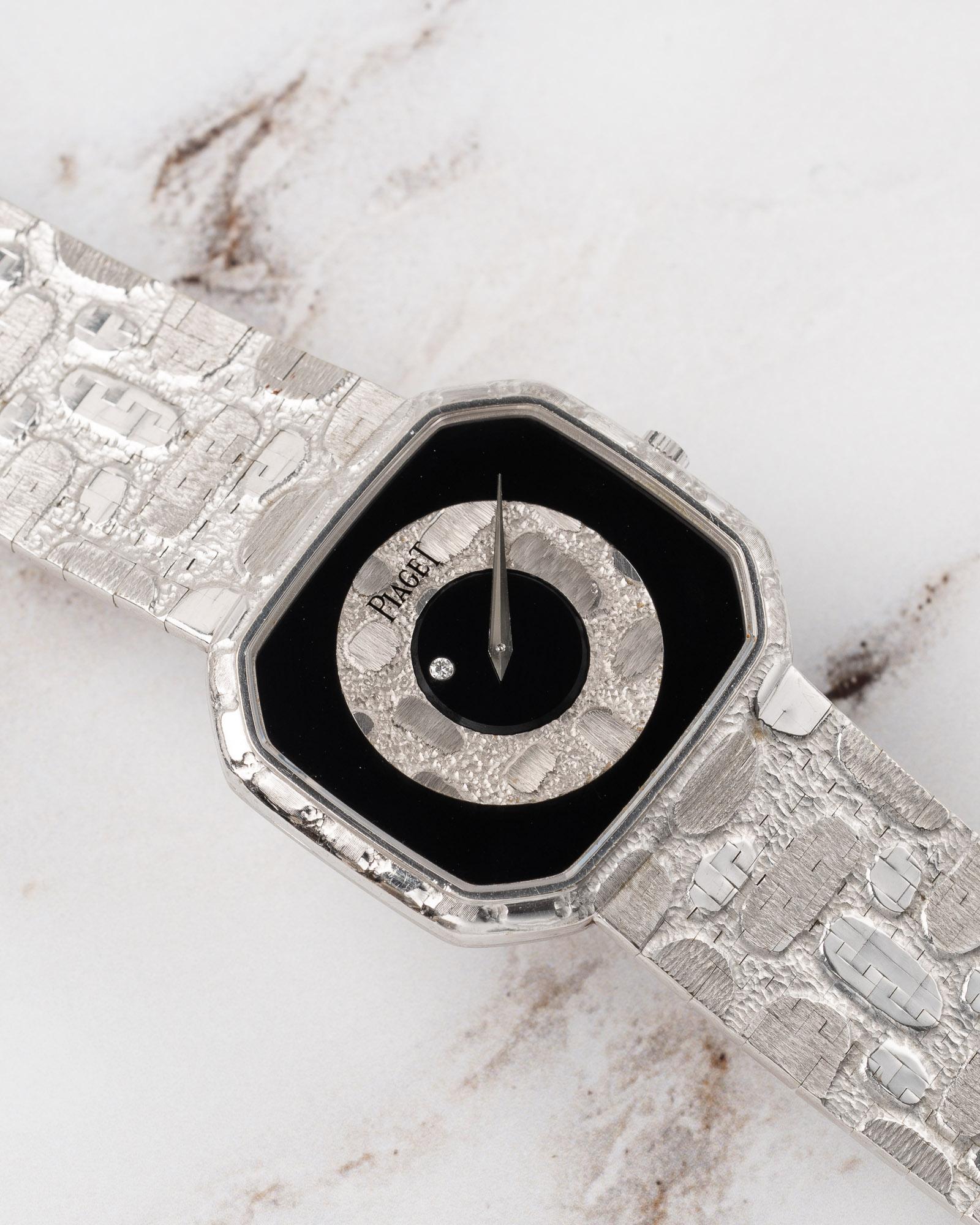 Piaget 9781A80 Mystery Onyx Dial 18k WG 1980s For Sale 5