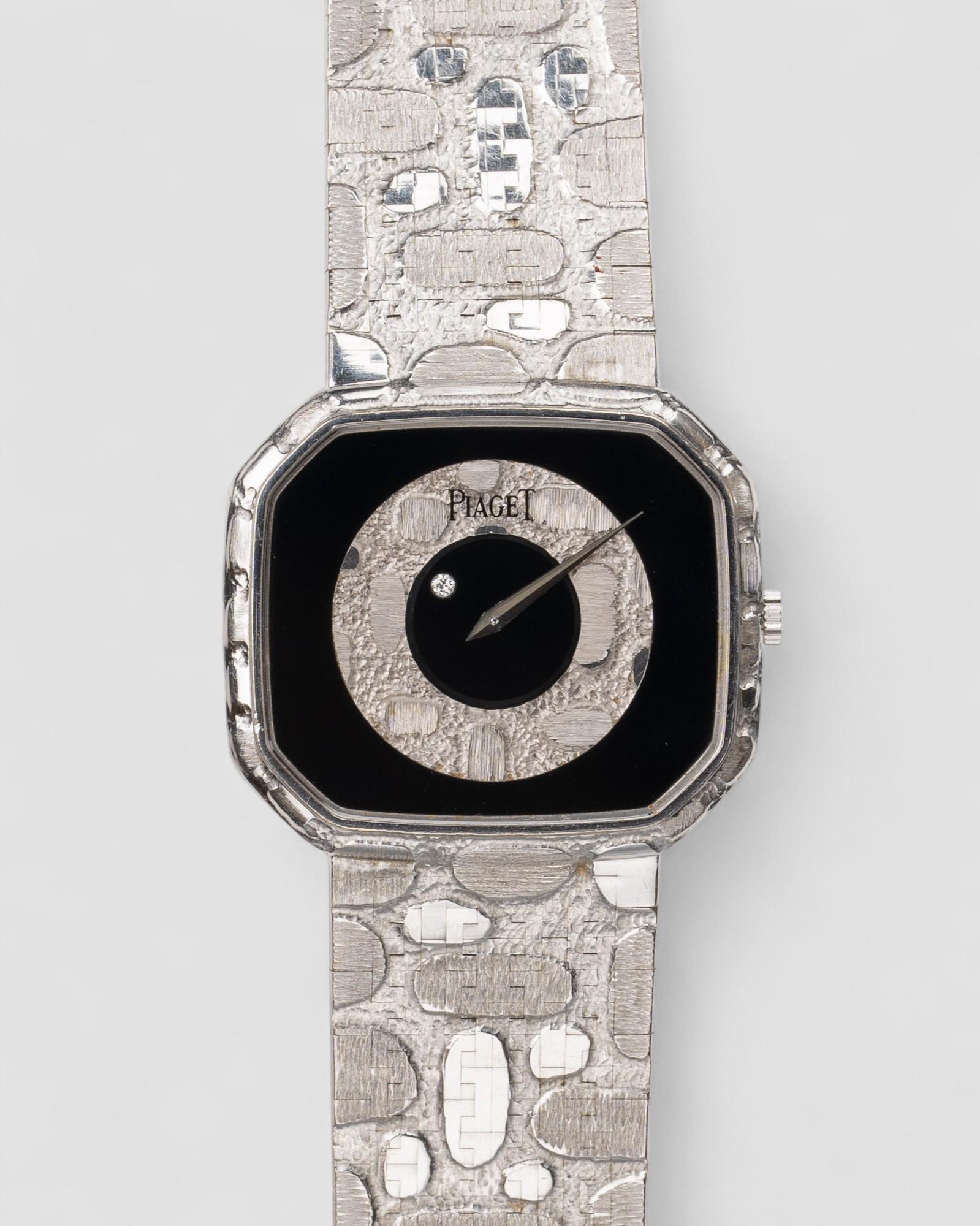 Piaget 9781A80 Mystery Onyx Dial 18k WG 1980s For Sale