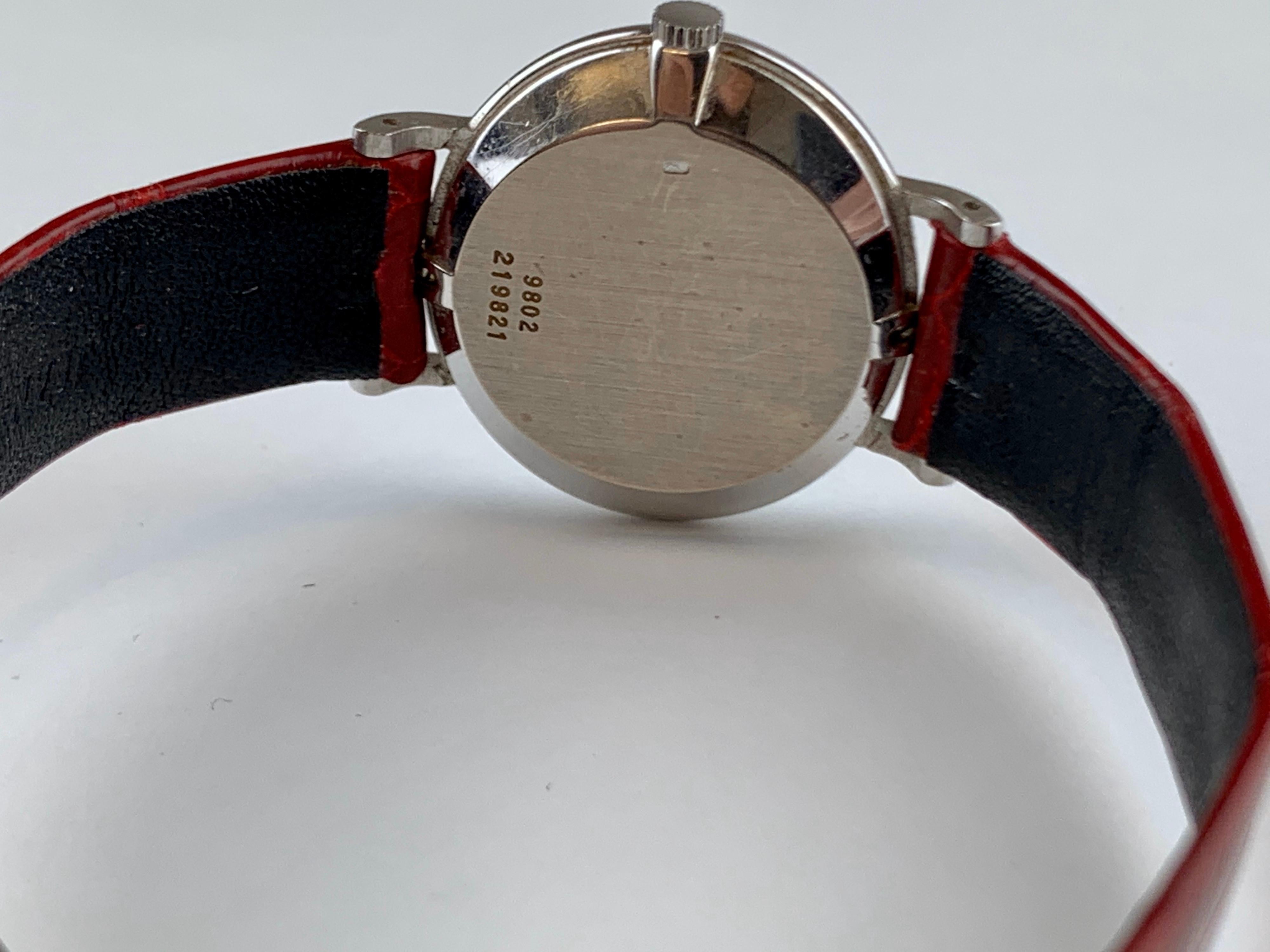Women's Piaget 9802 18 Carat Gold Diamond Wristwatch For Sale