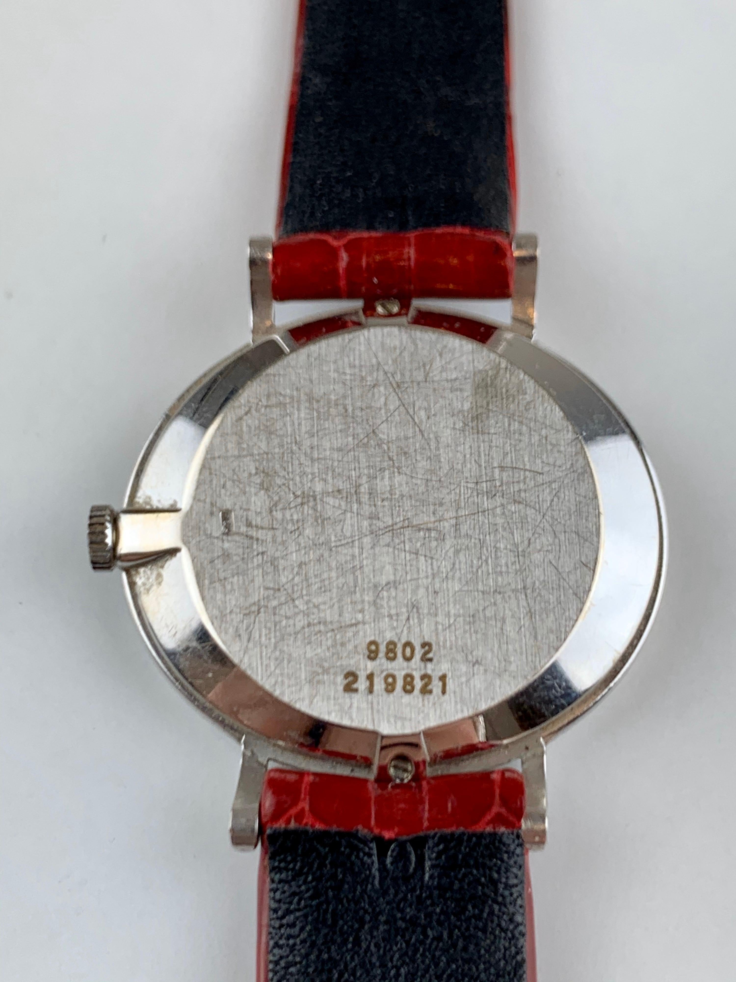 Piaget 9802 18 Carat Gold Diamond Wristwatch For Sale 2