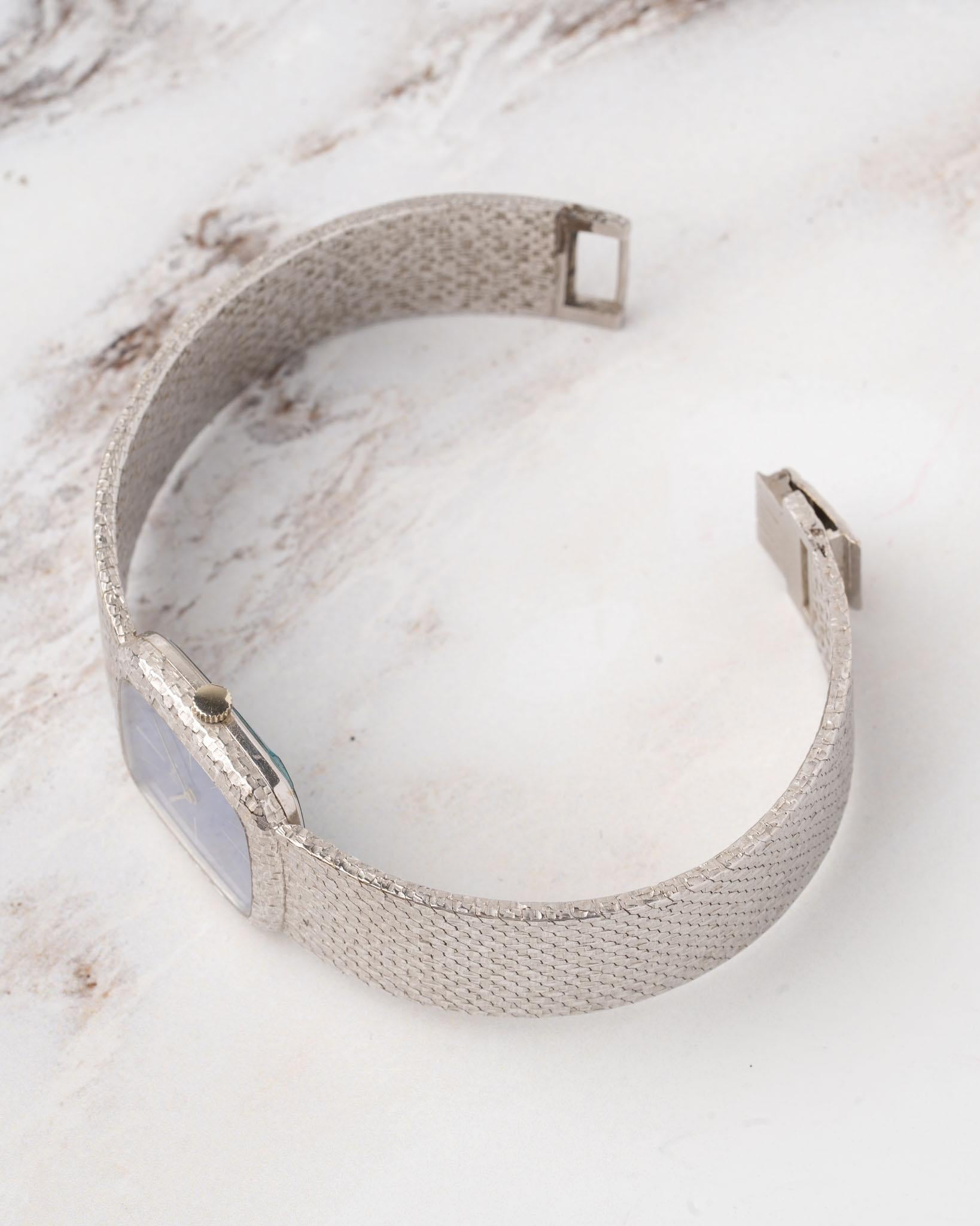 Piaget 9902 B56 Lapis Lazuli Dial 18k WG 1983 Full Set For Sale 7